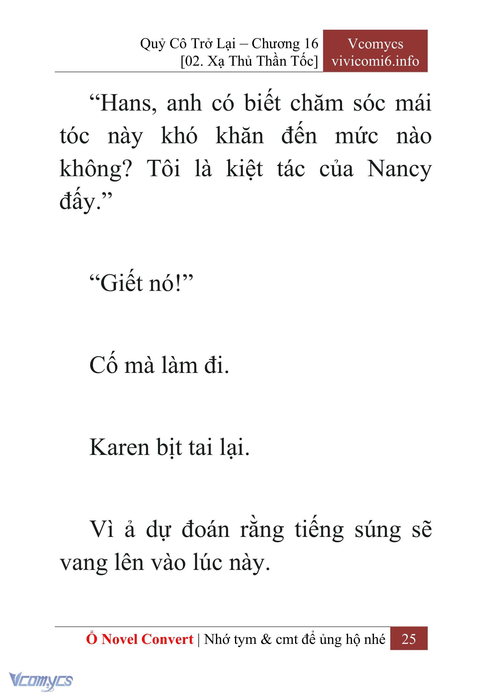 [Novel] Quý Cô Trở Lại Chap 16 - Trang 2