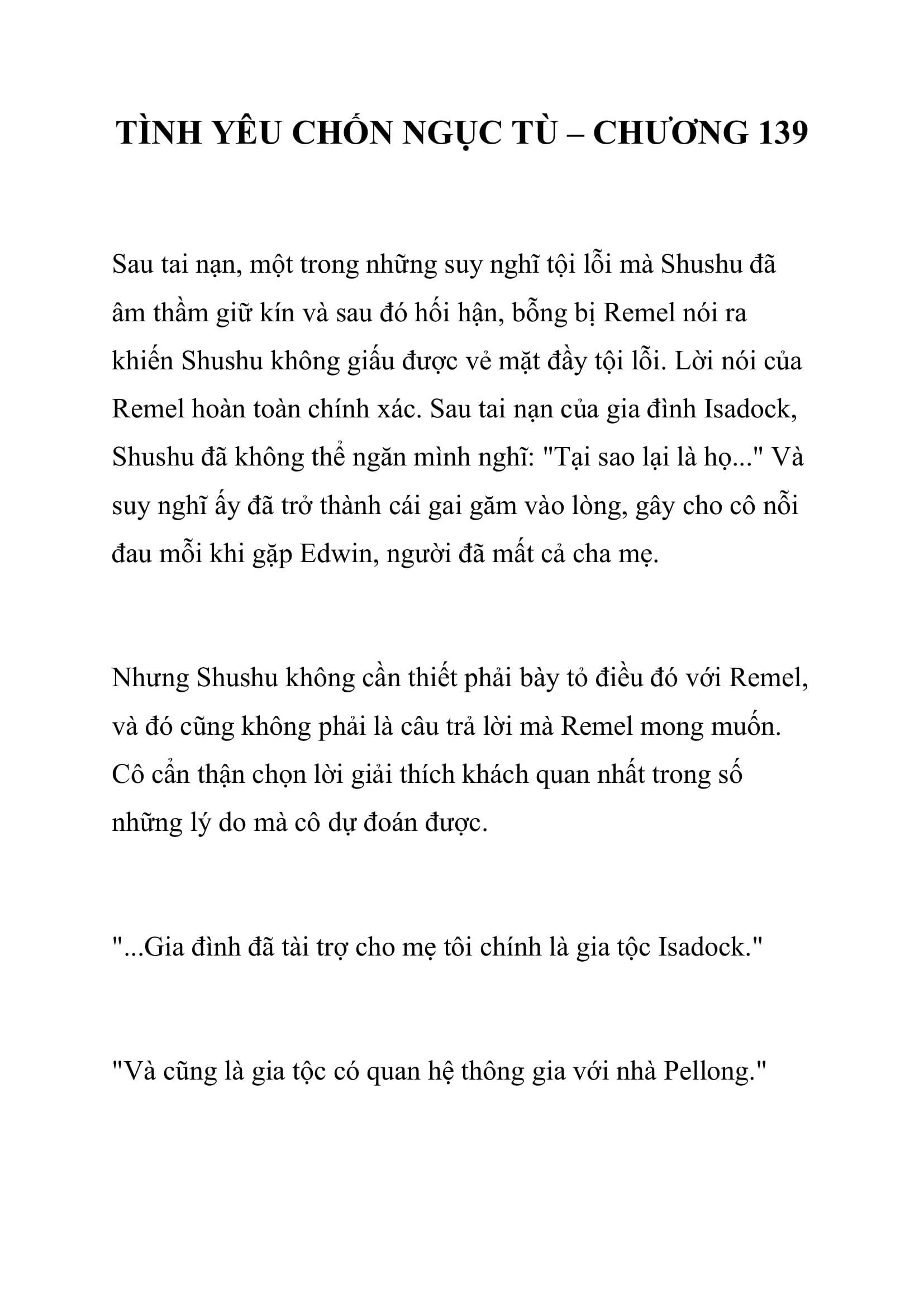 [NOVEL] Tình Yêu Chốn Ngục Tù Chap 139 - Trang 2