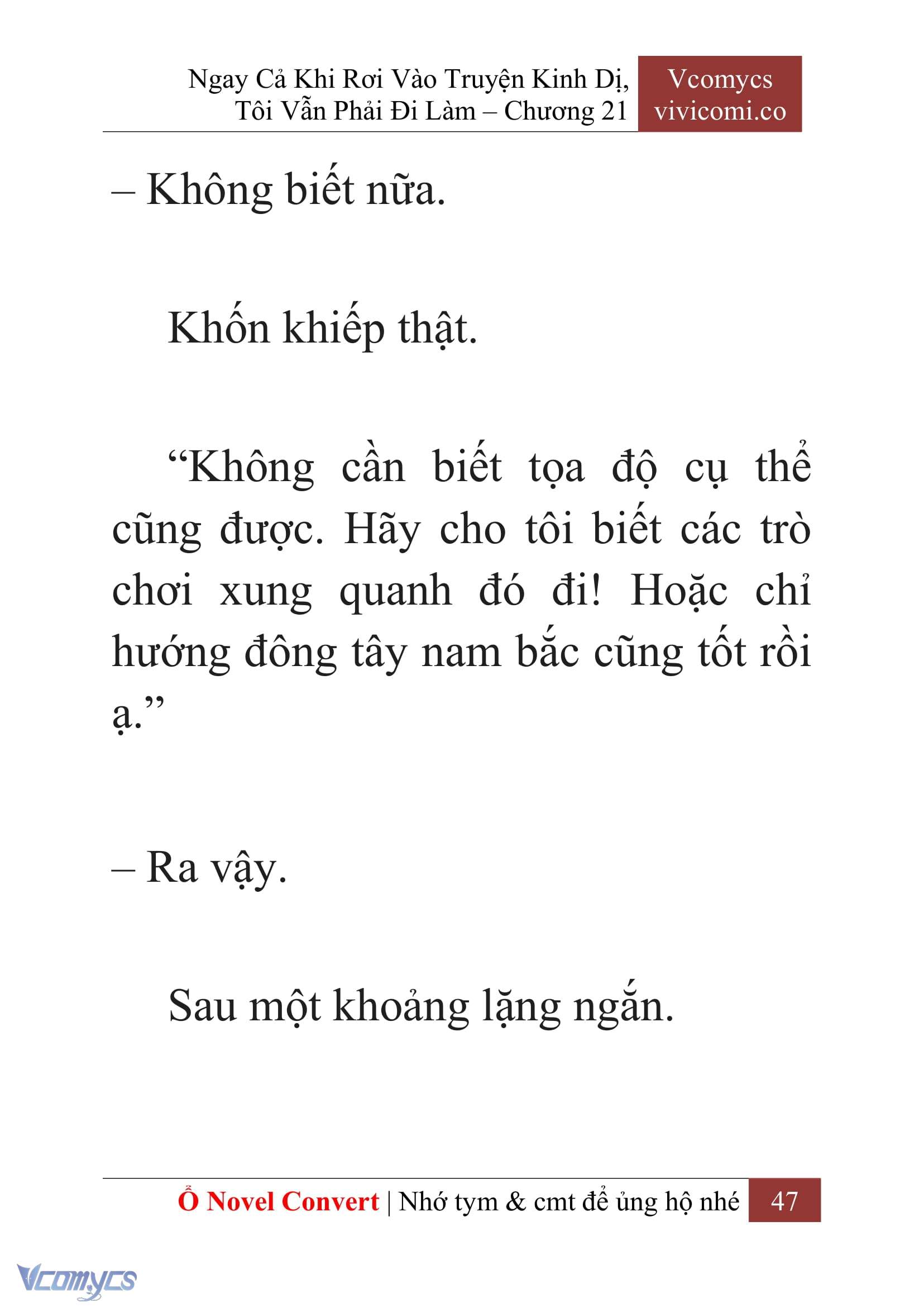 [Novel] Ngay Cả Khi Rơi Vào Truyện Kinh Dị, Tôi Vẫn Phải Đi Làm Chap 21 - Trang 2