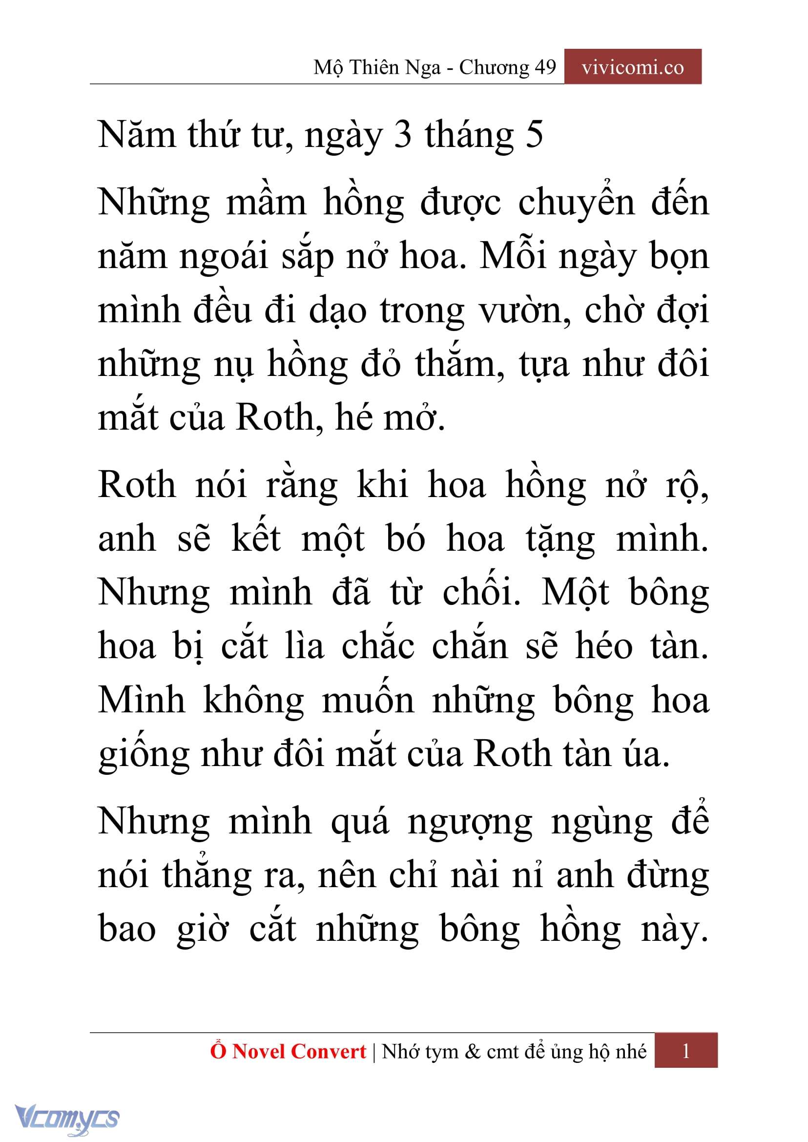 [Novel] Mộ Thiên Nga Chap 49 - Trang 2