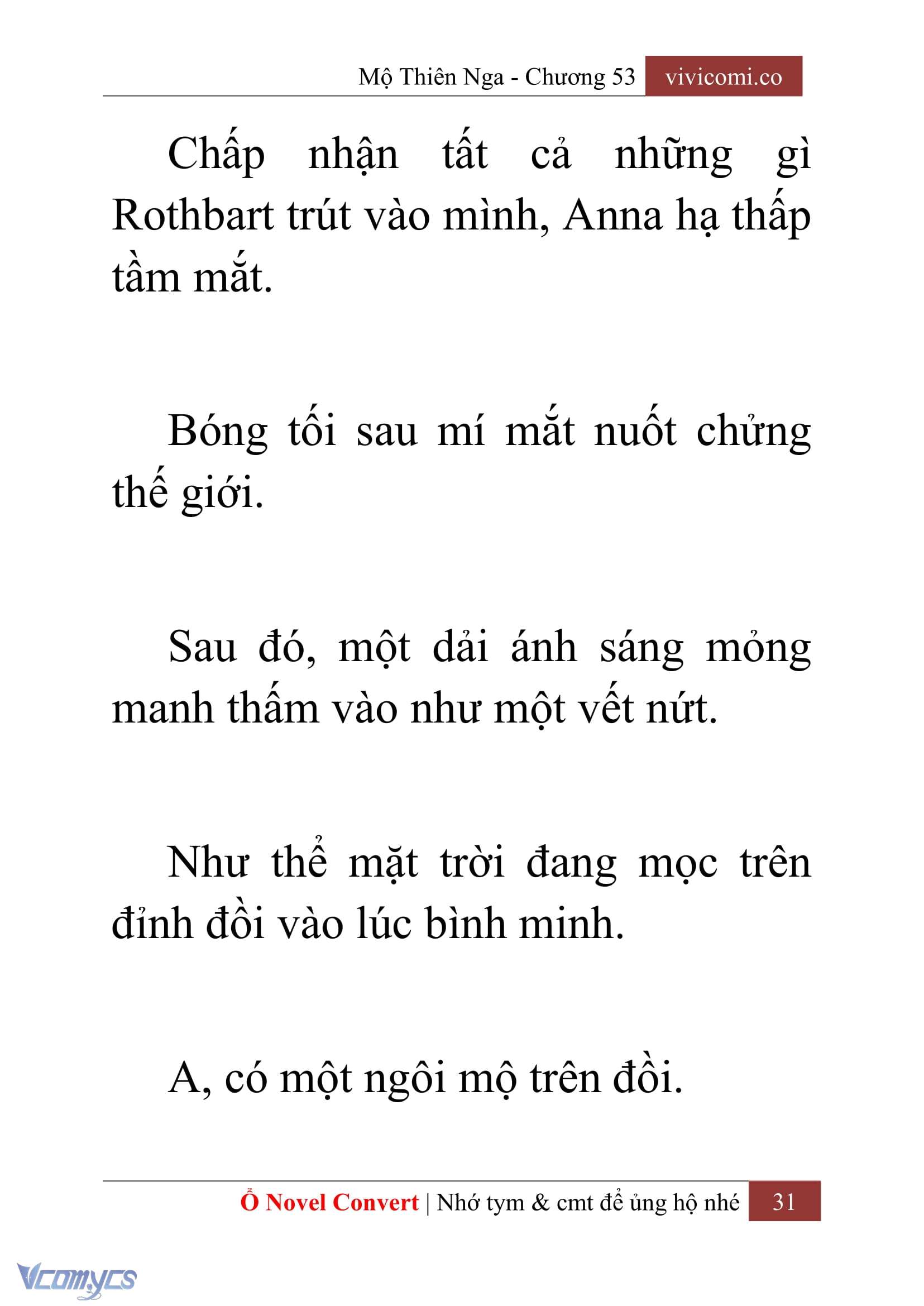 [Novel] Mộ Thiên Nga Chap 53 - Next 