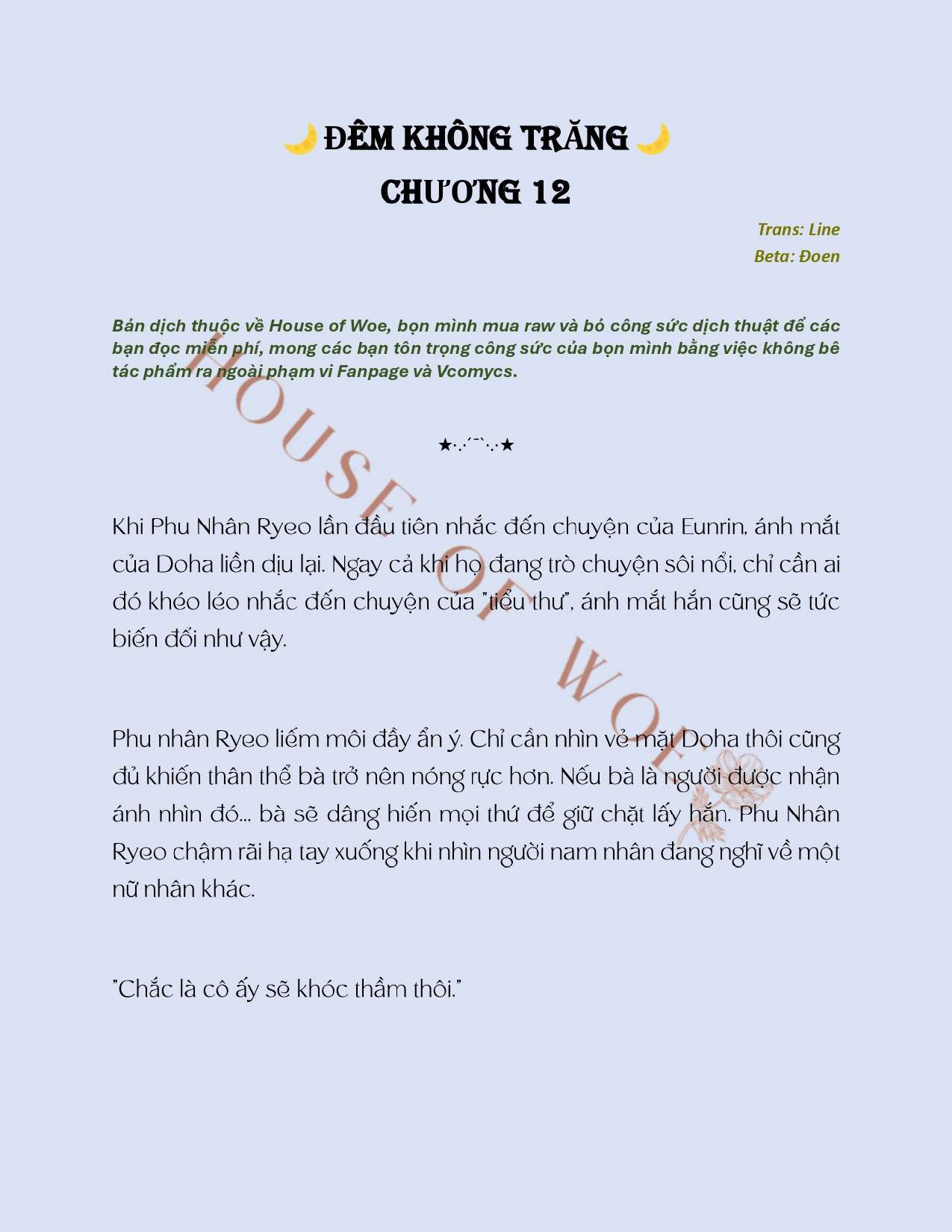 [NOVEL] ĐÊM KHÔNG TRĂNG Chap 12 - Trang 2