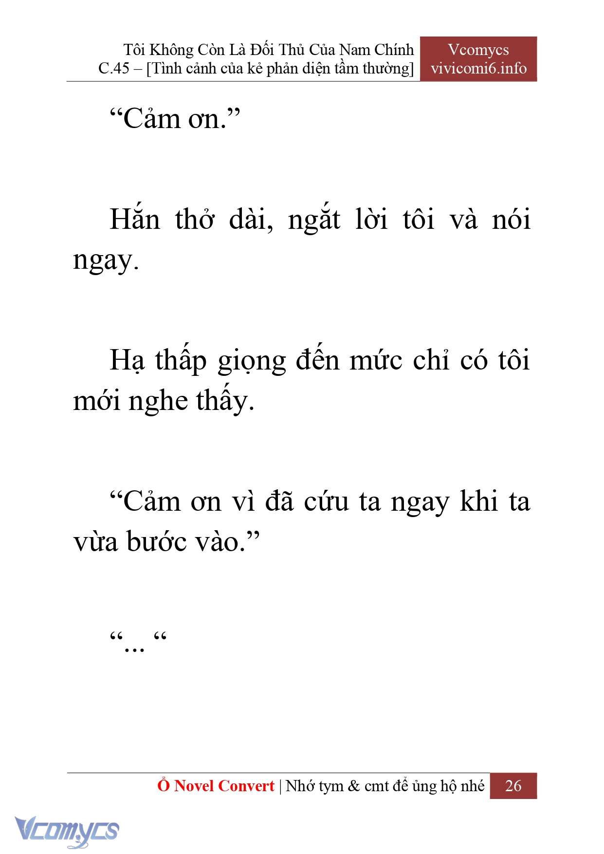 [Novel] Tôi Không Còn Là Đối Thủ Của Nam Chính Chap 45 - Trang 2