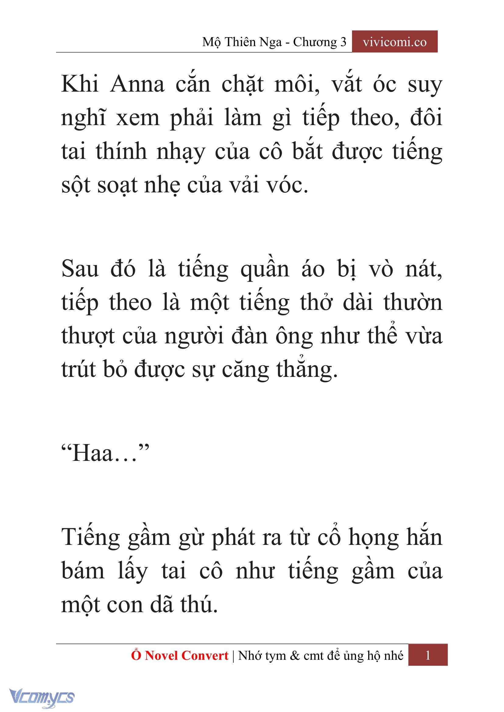 [Novel] Mộ Thiên Nga Chap 3 - Trang 2
