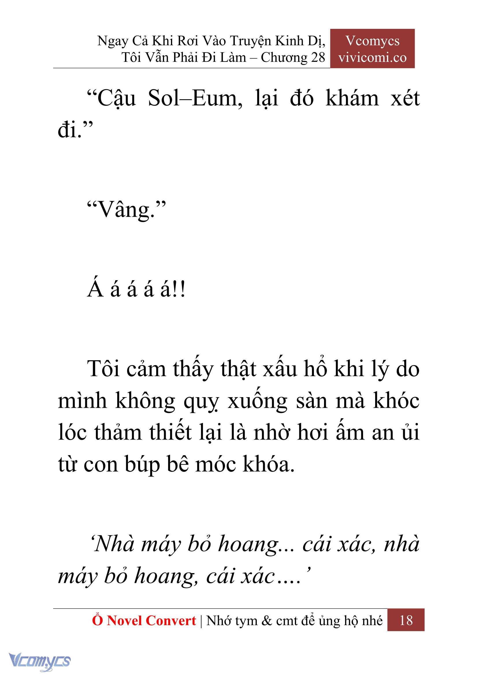 [Novel] Ngay Cả Khi Rơi Vào Truyện Kinh Dị, Tôi Vẫn Phải Đi Làm Chap 28 - Trang 2