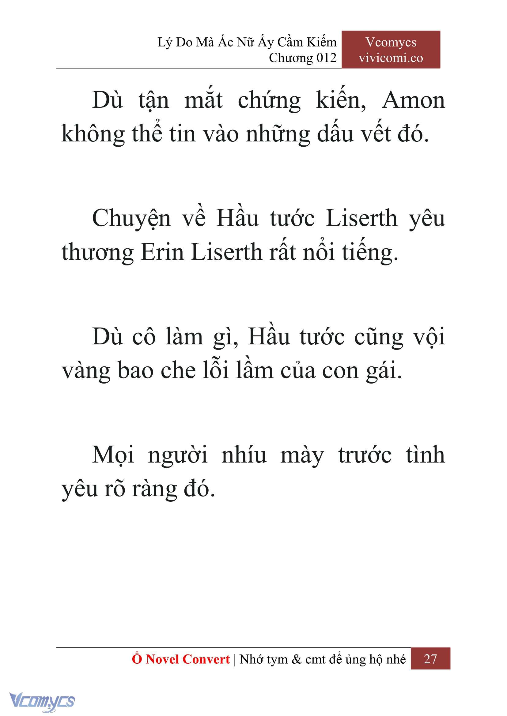 [Novel] Lý Do Mà Ác Nữ Ấy Cầm Kiếm Chap 12 - Trang 2