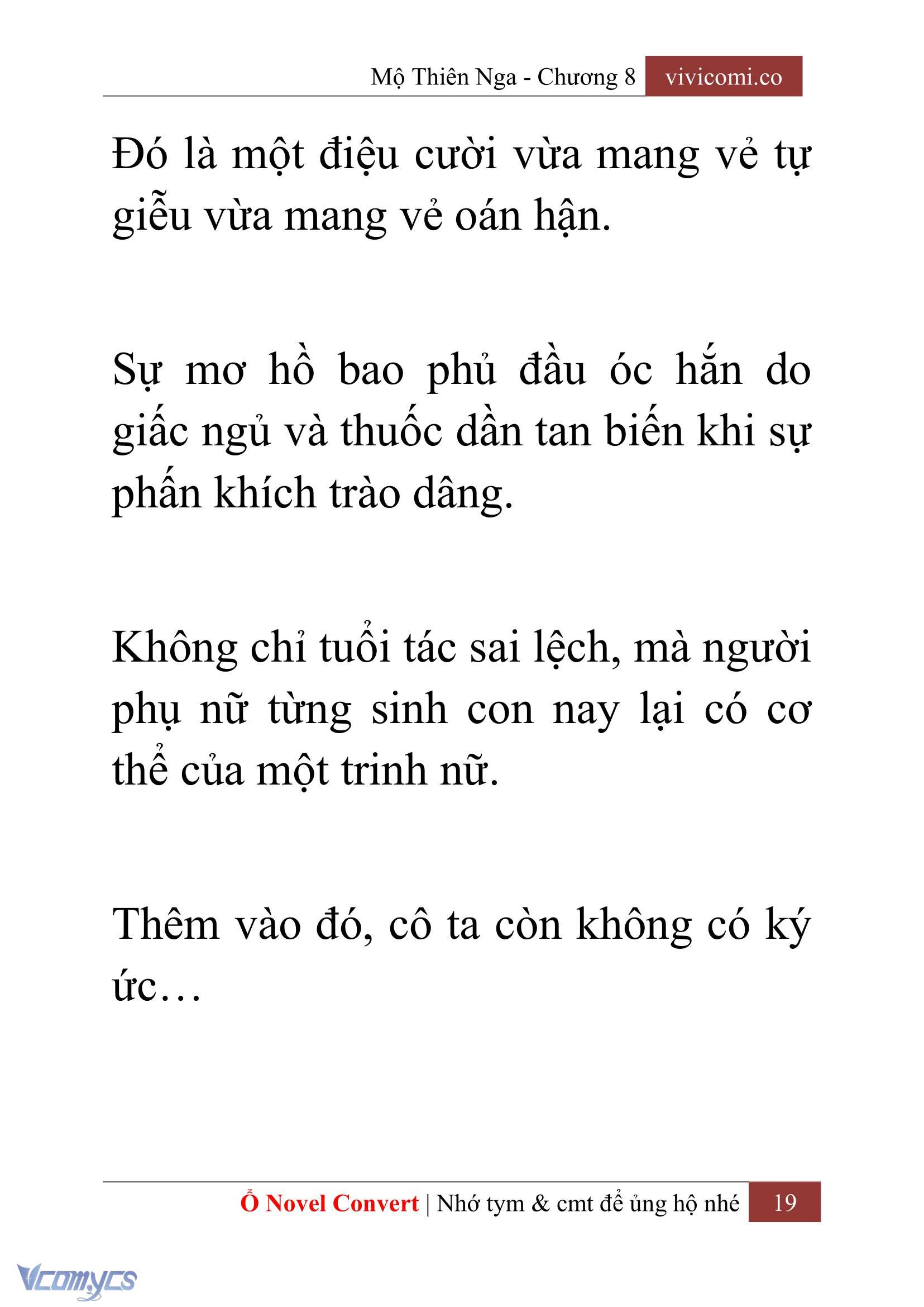 [Novel] Mộ Thiên Nga Chap 8 - Trang 2