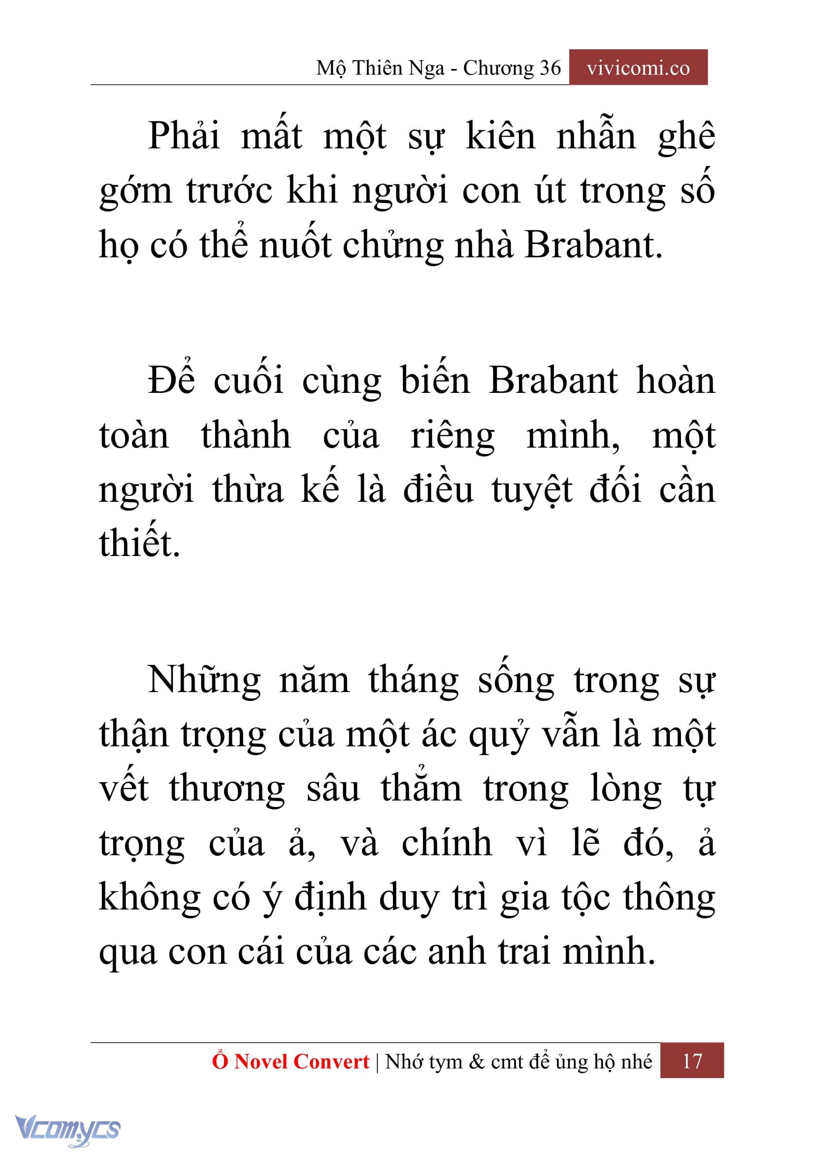 [Novel] Mộ Thiên Nga Chap 36 - Trang 2