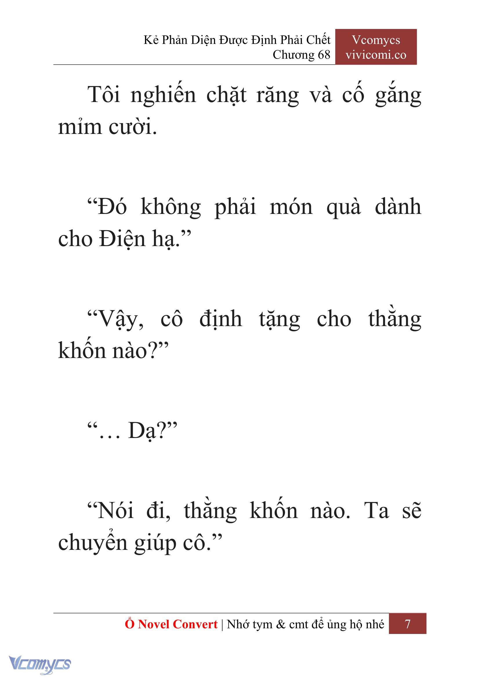 [Novel] Kẻ Phản Diện Được Định Phải Chết Chap 68 - Trang 2