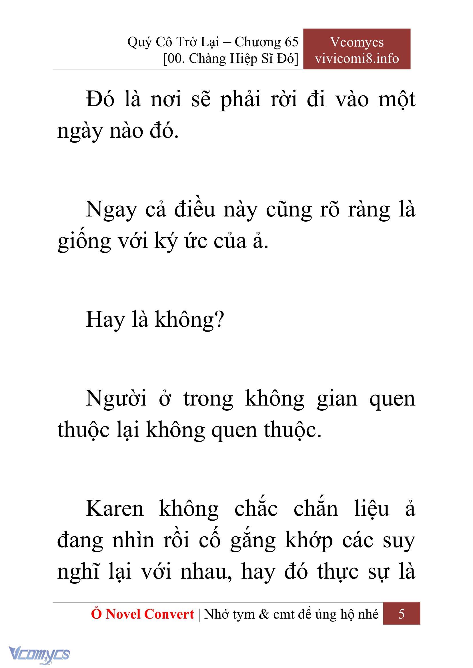 [Novel] Quý Cô Trở Lại Chap 65 - Trang 2