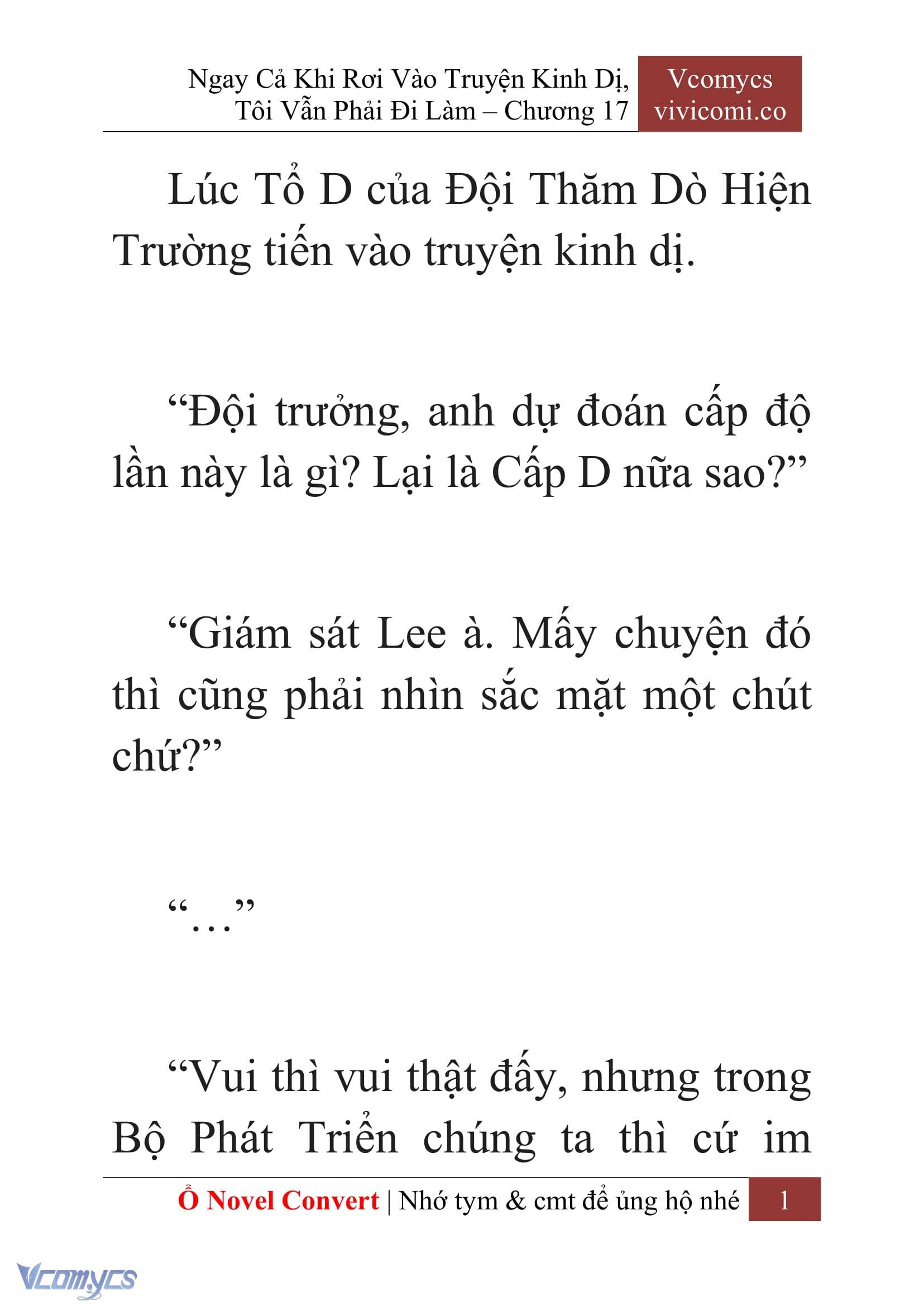 [Novel] Ngay Cả Khi Rơi Vào Truyện Kinh Dị, Tôi Vẫn Phải Đi Làm Chap 17 - Trang 2
