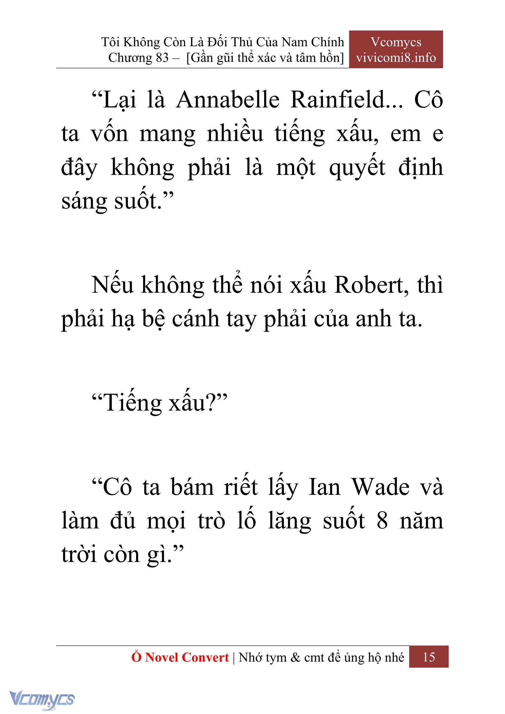 [Novel] Tôi Không Còn Là Đối Thủ Của Nam Chính Chap 83 - Trang 2
