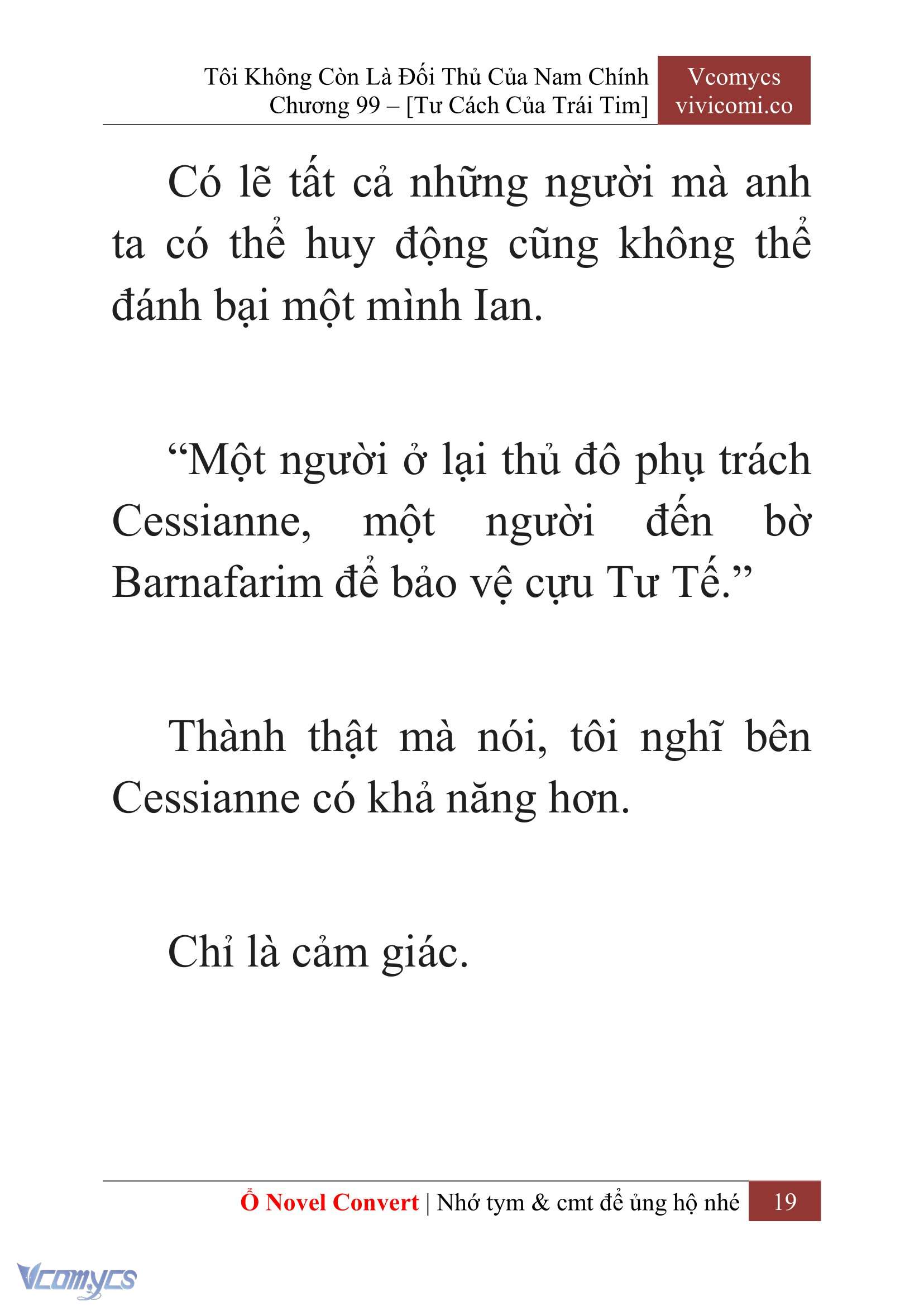 [Novel] Tôi Không Còn Là Đối Thủ Của Nam Chính Chap 99 - Trang 2