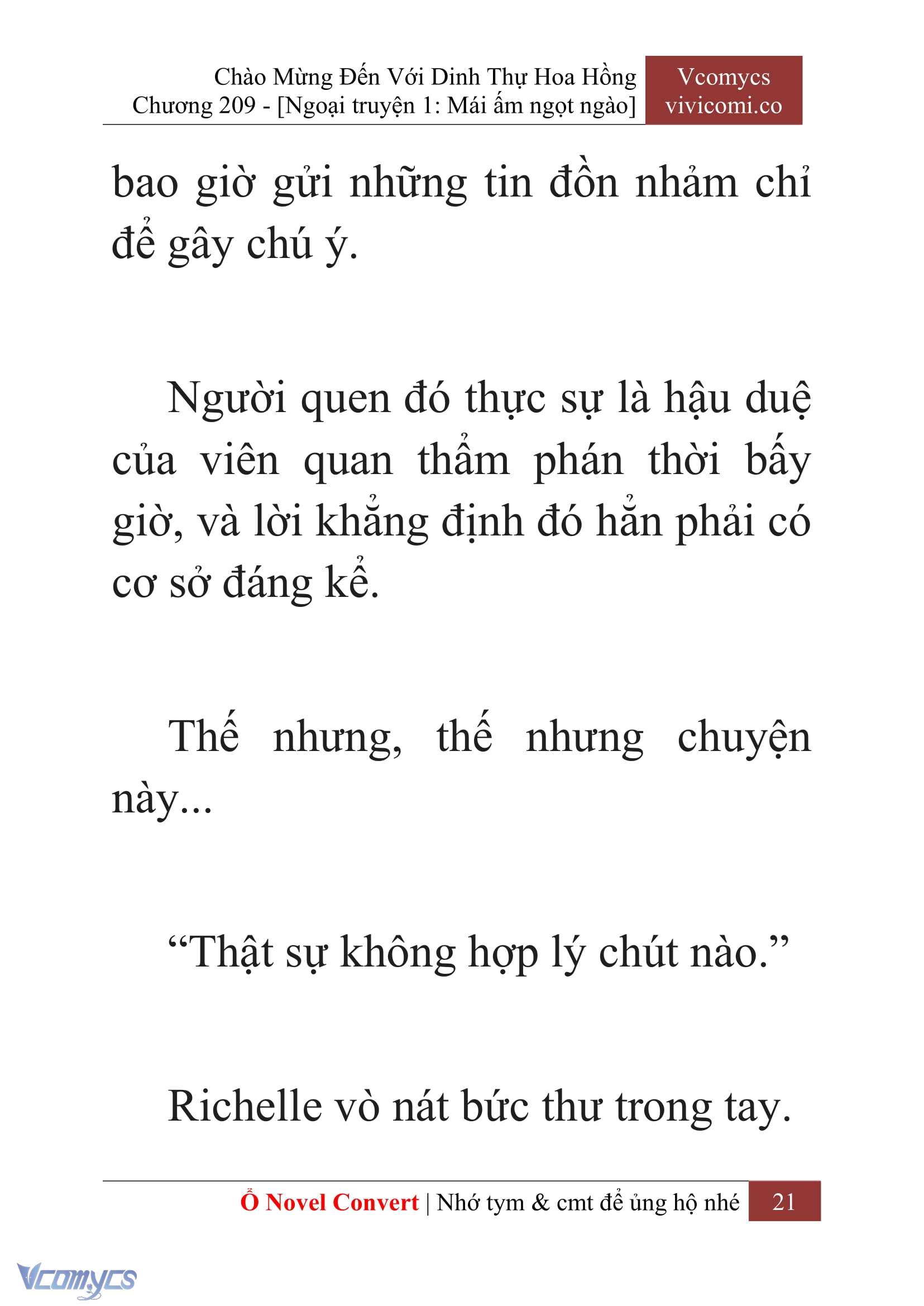 [Novel] Chào Mừng Đến Với Dinh Thự Hoa Hồng Chap 209 - Trang 2