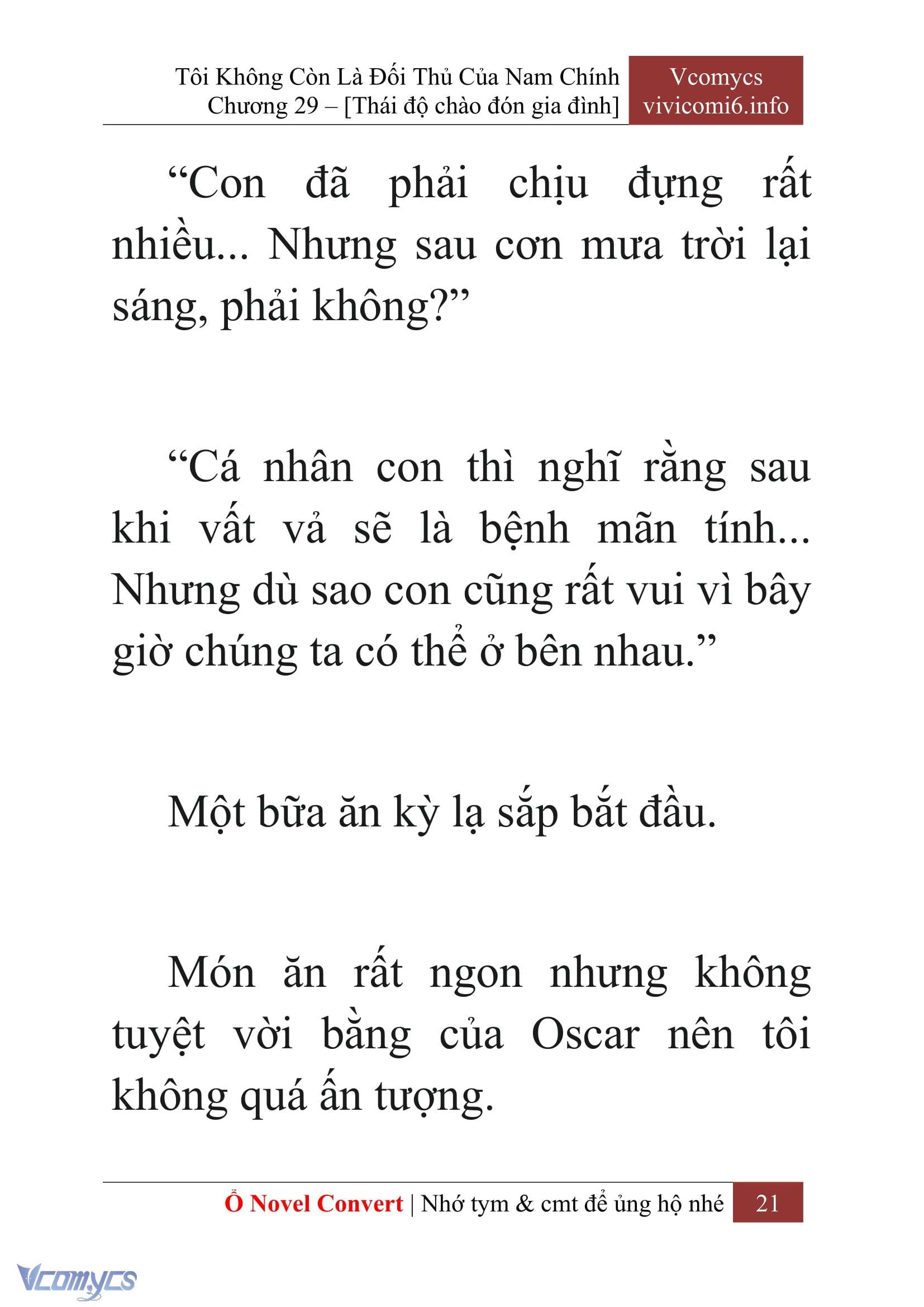[Novel] Tôi Không Còn Là Đối Thủ Của Nam Chính Chap 29 - Trang 2