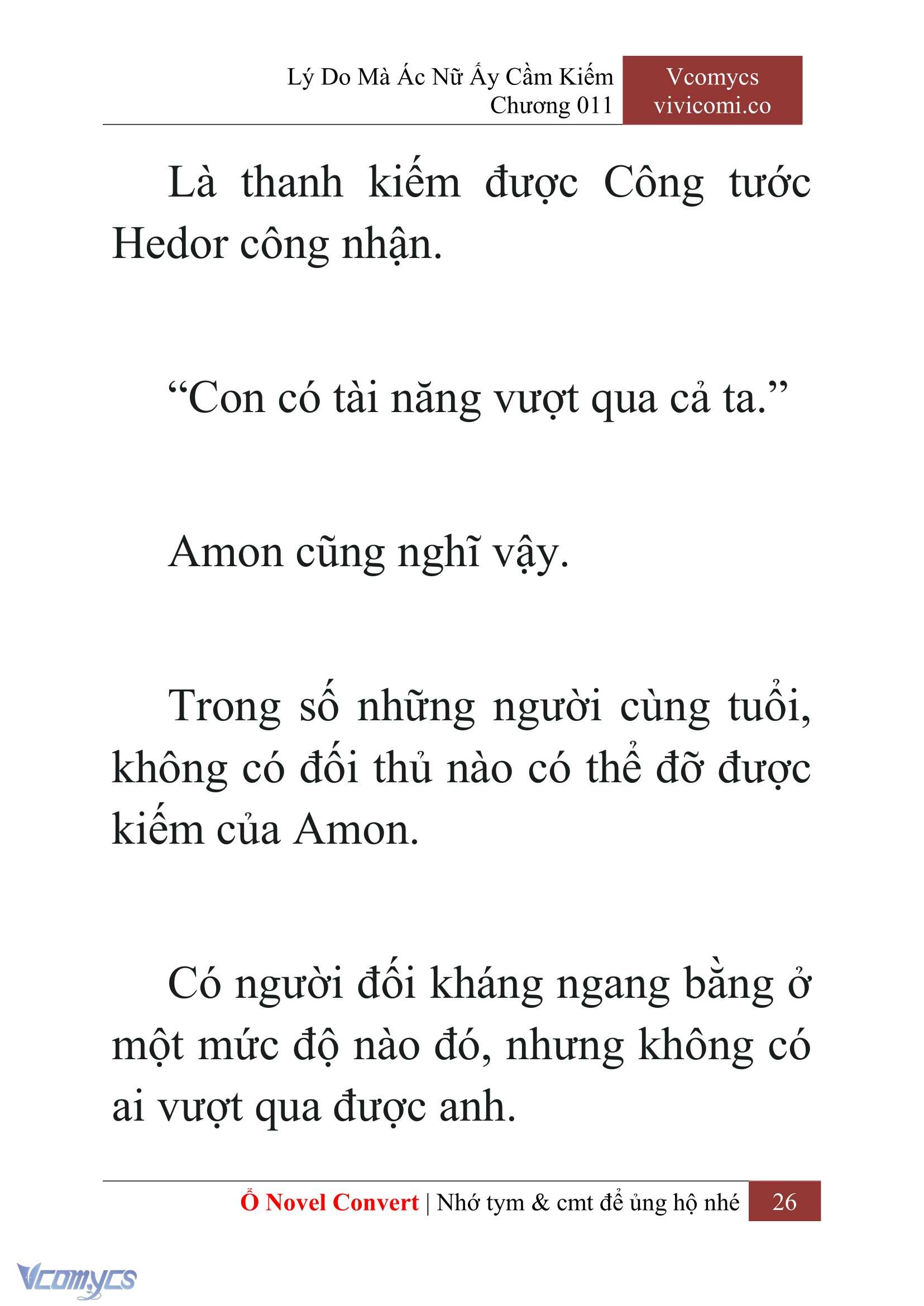 [Novel] Lý Do Mà Ác Nữ Ấy Cầm Kiếm Chap 11 - Trang 2
