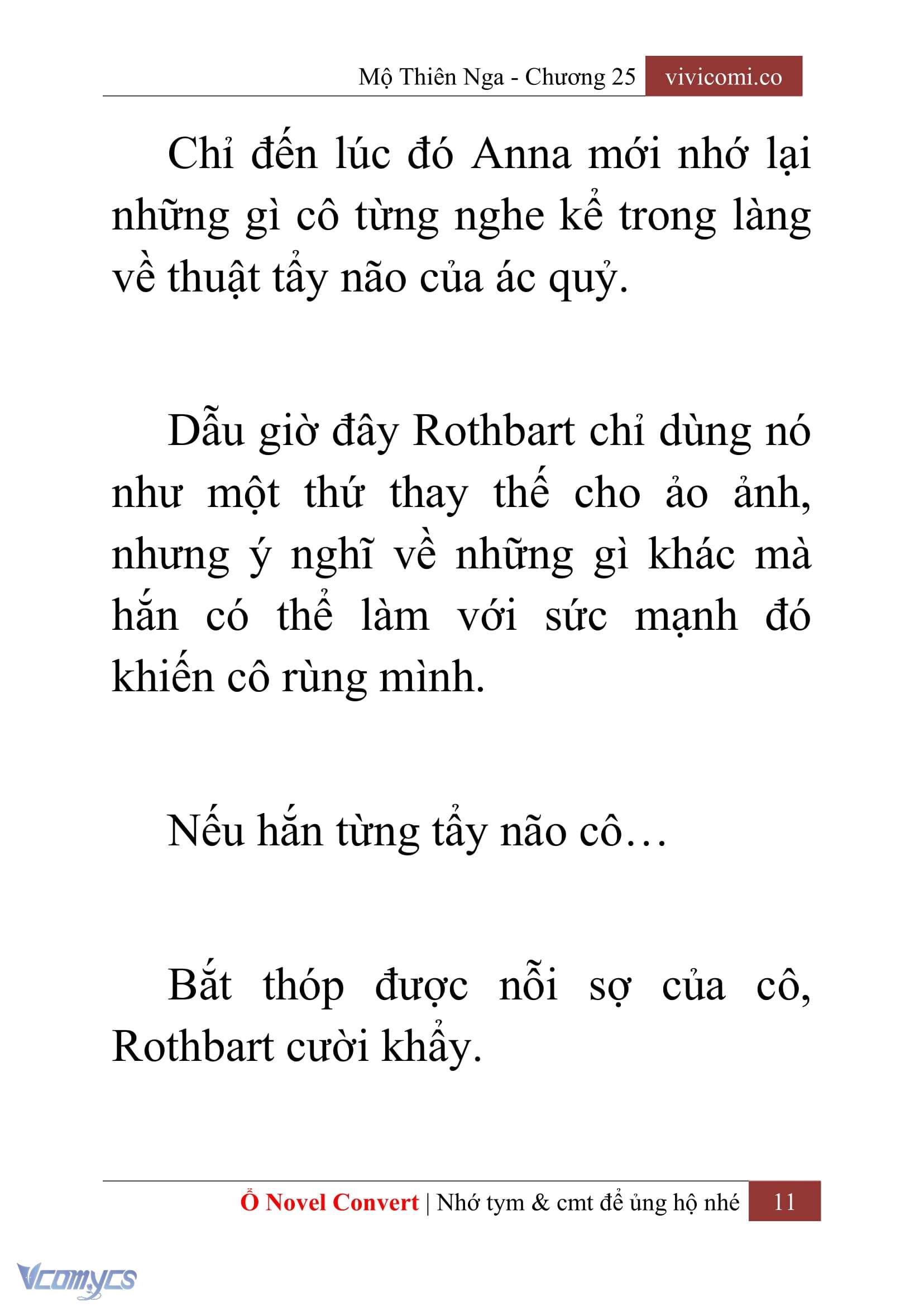 [Novel] Mộ Thiên Nga Chap 25 - Trang 2