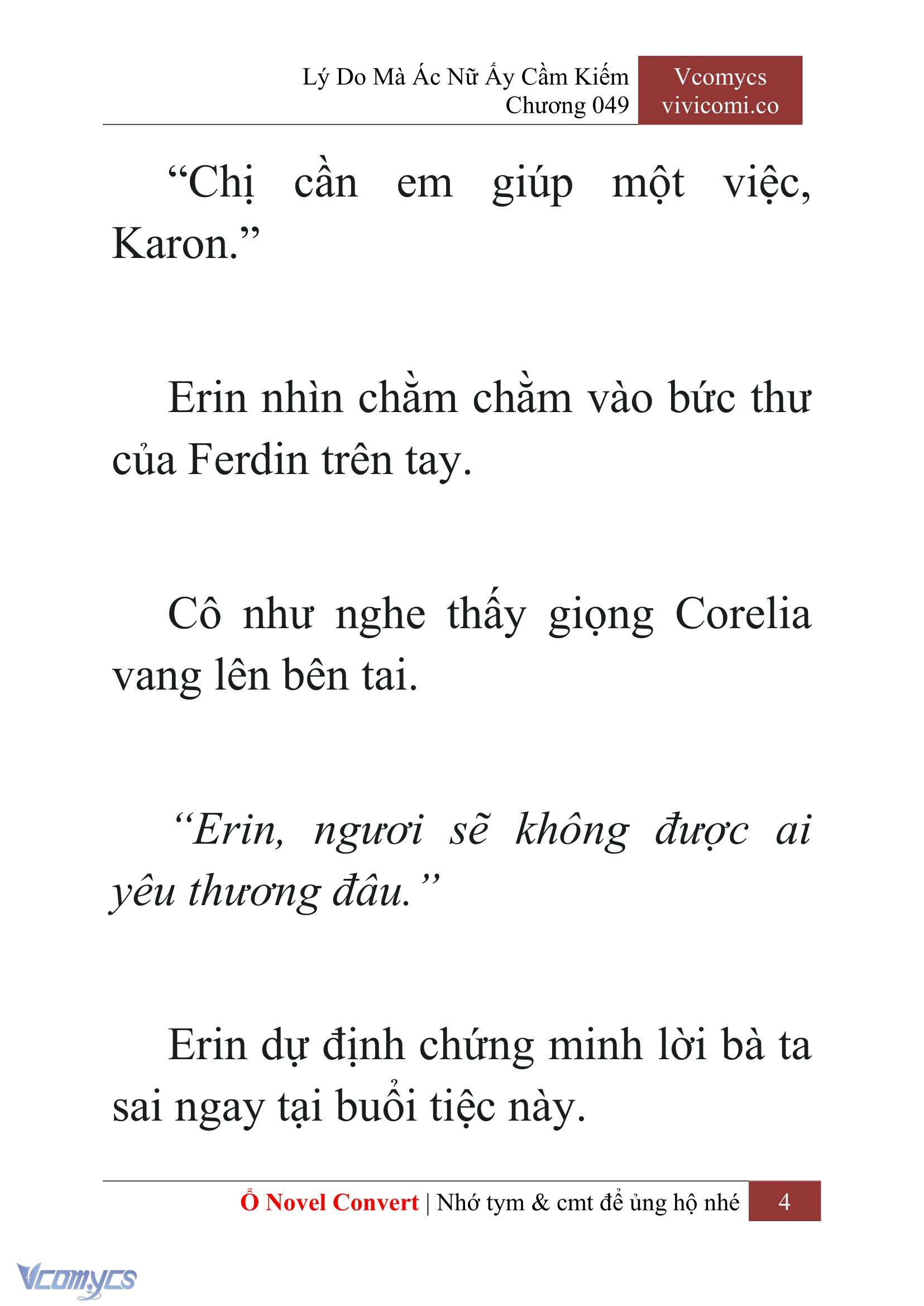 [Novel] Lý Do Mà Ác Nữ Ấy Cầm Kiếm Chap 49 - Trang 2