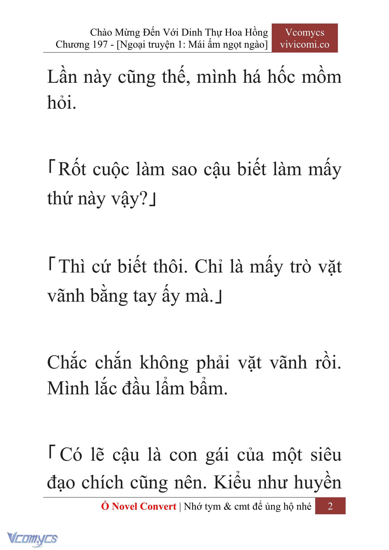 [Novel] Chào Mừng Đến Với Dinh Thự Hoa Hồng Chap 197 - Trang 2