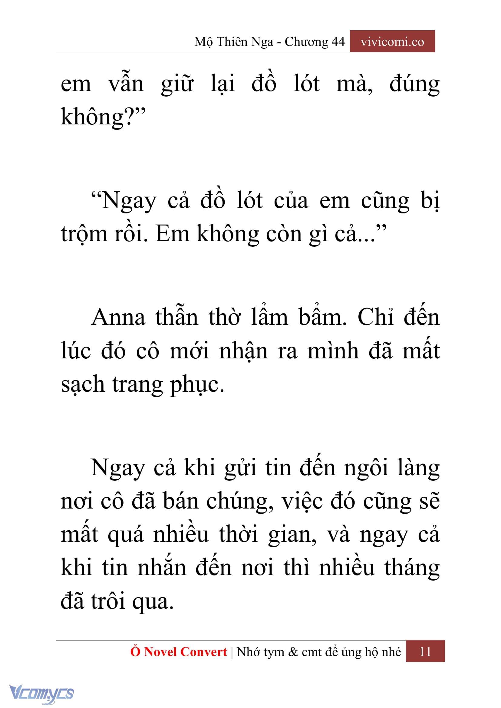 [Novel] Mộ Thiên Nga Chap 44 - Trang 2