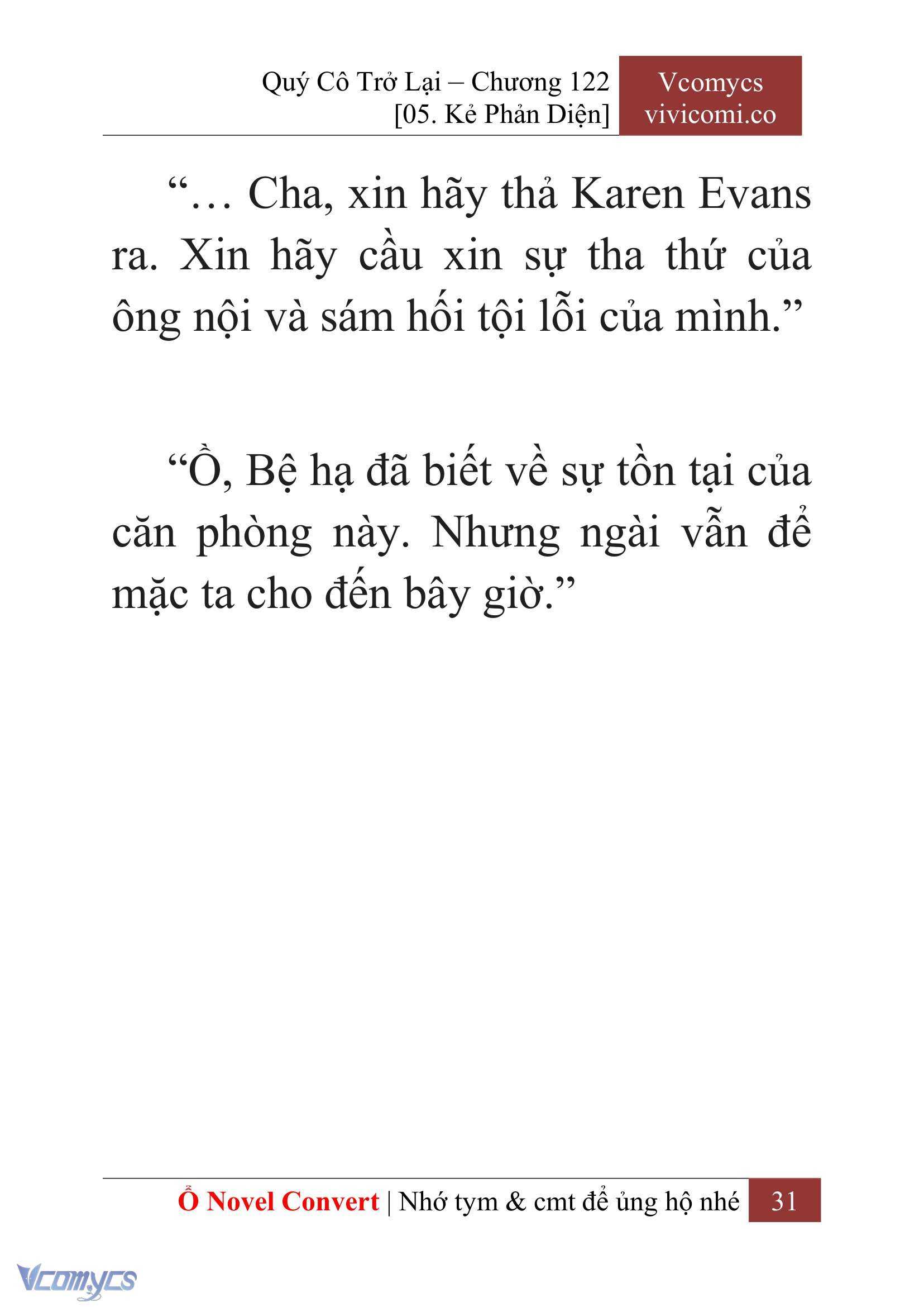 [Novel] Quý Cô Trở Lại Chap 122 - Trang 2