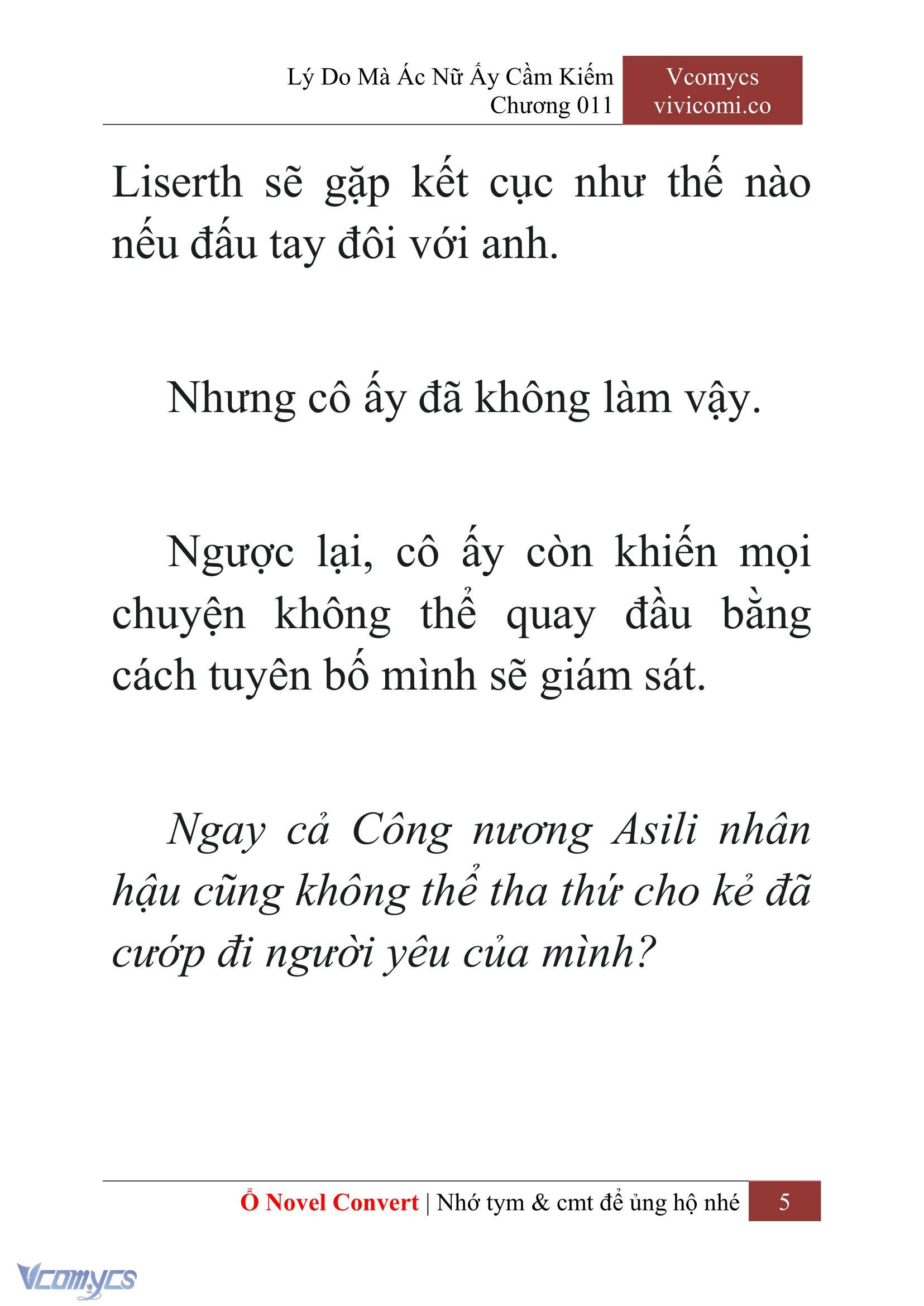[Novel] Lý Do Mà Ác Nữ Ấy Cầm Kiếm Chap 11 - Trang 2