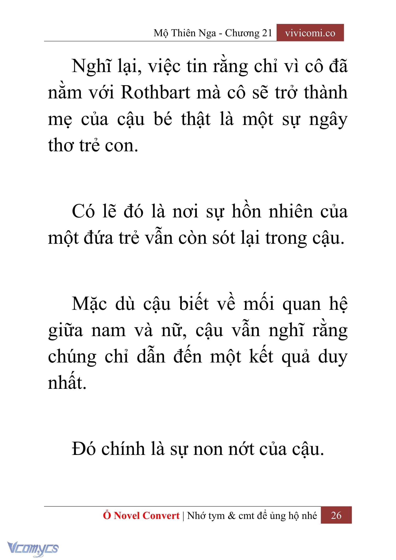 [Novel] Mộ Thiên Nga Chap 21 - Trang 2