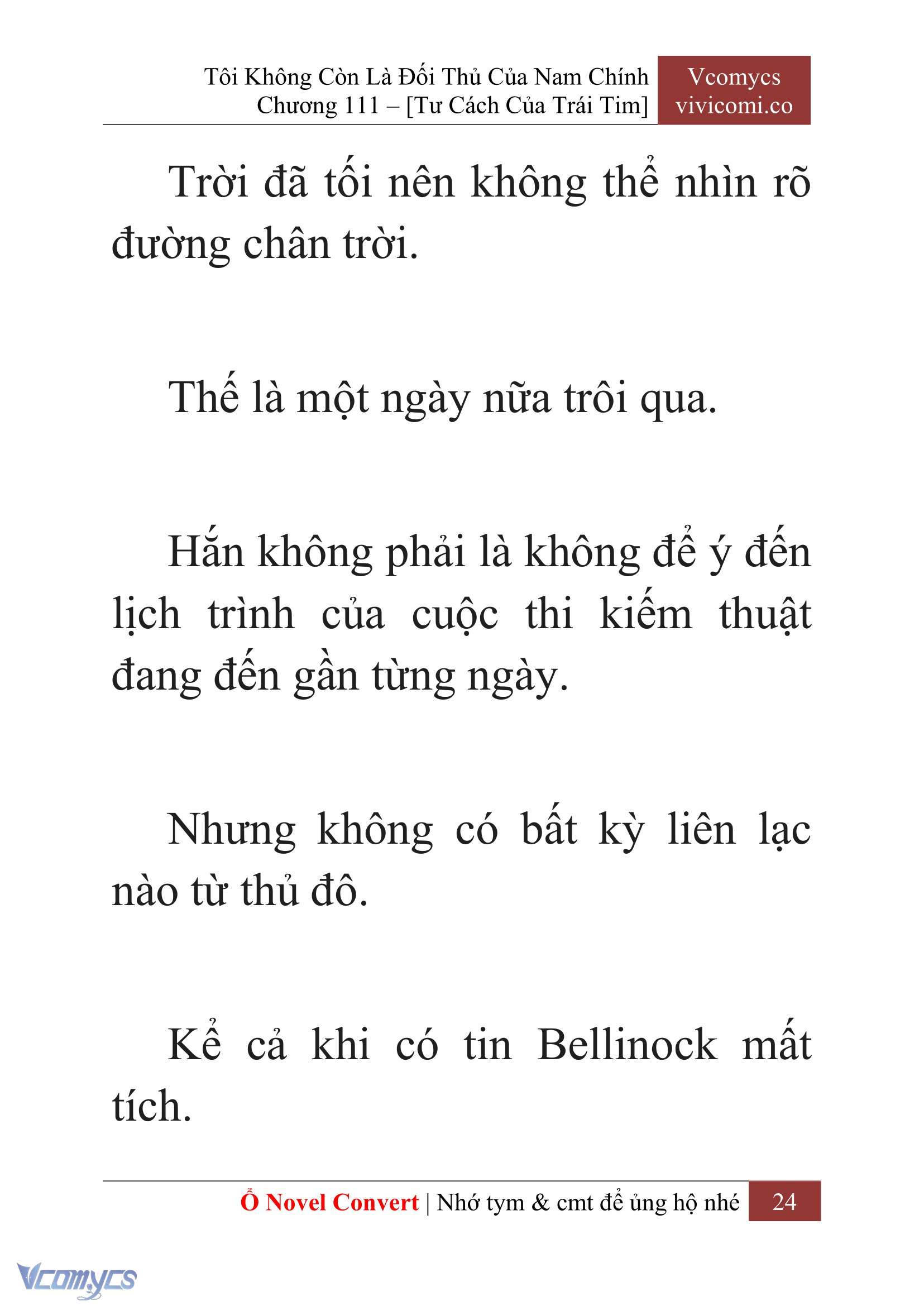 [Novel] Tôi Không Còn Là Đối Thủ Của Nam Chính Chap 111 - Trang 2