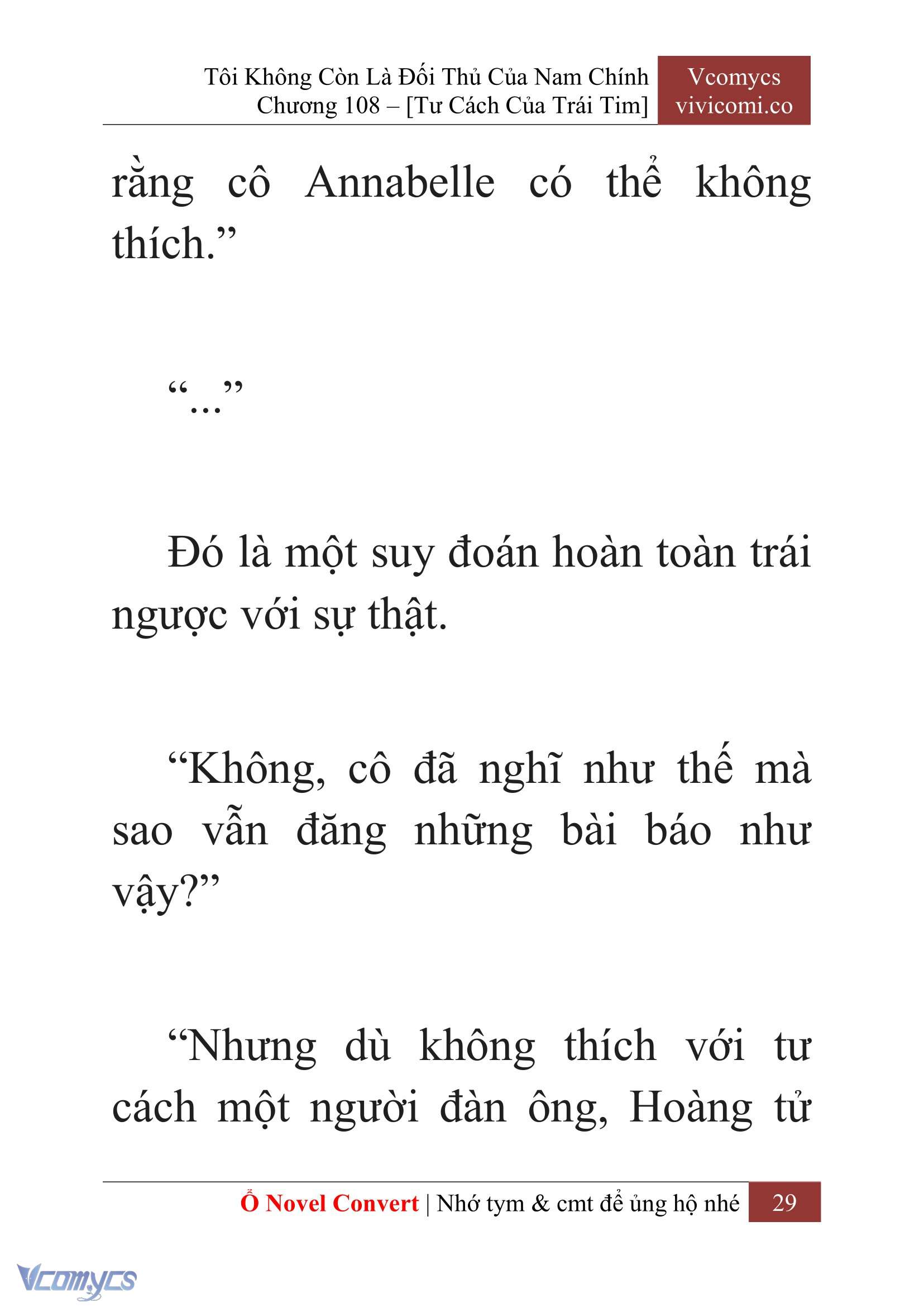 [Novel] Tôi Không Còn Là Đối Thủ Của Nam Chính Chap 108 - Trang 2