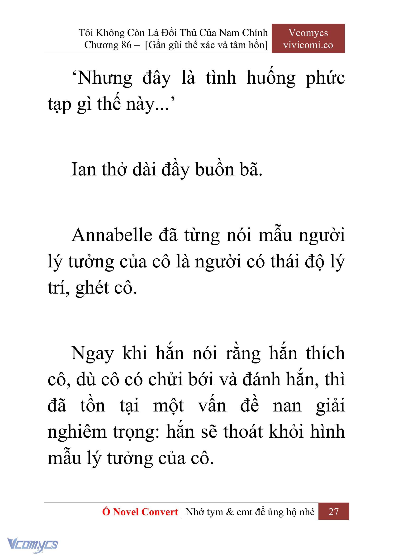 [Novel] Tôi Không Còn Là Đối Thủ Của Nam Chính Chap 86 - Trang 2