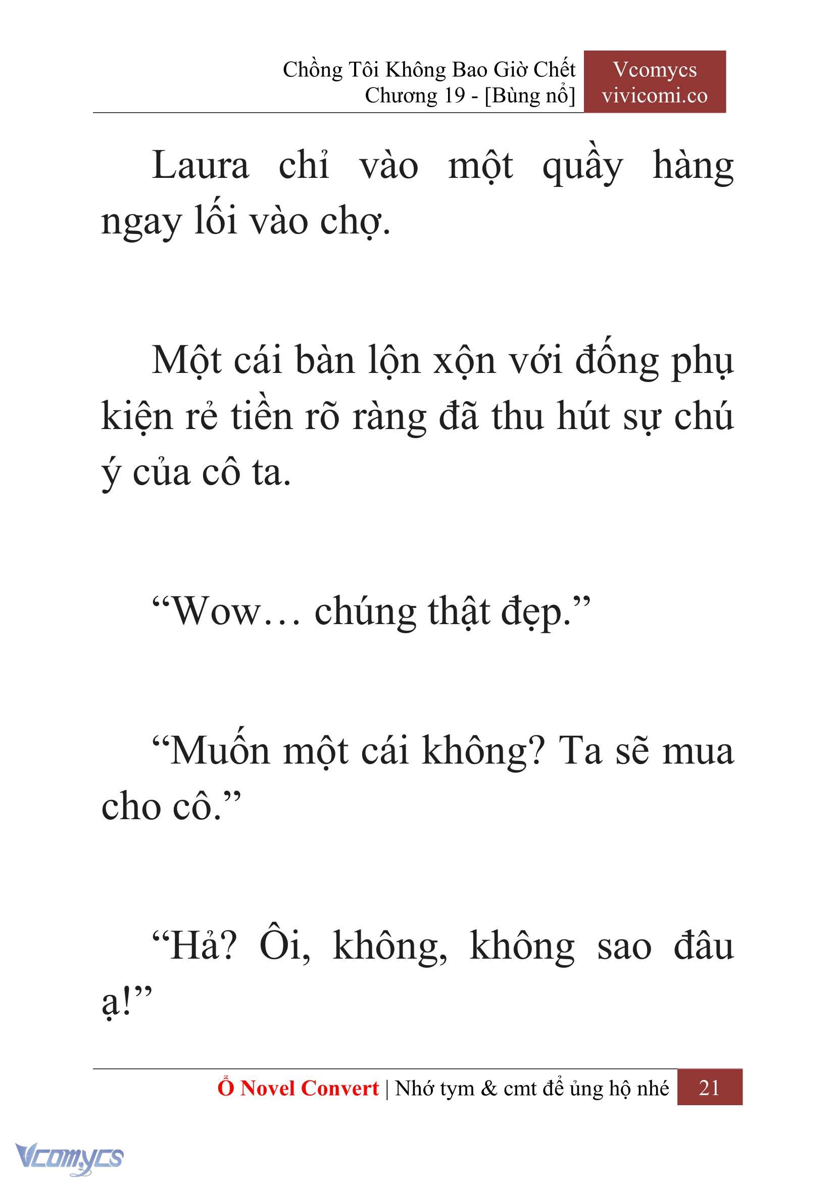 [Novel] Chồng Tôi Không Bao Giờ Chết Chap 19 - Trang 2