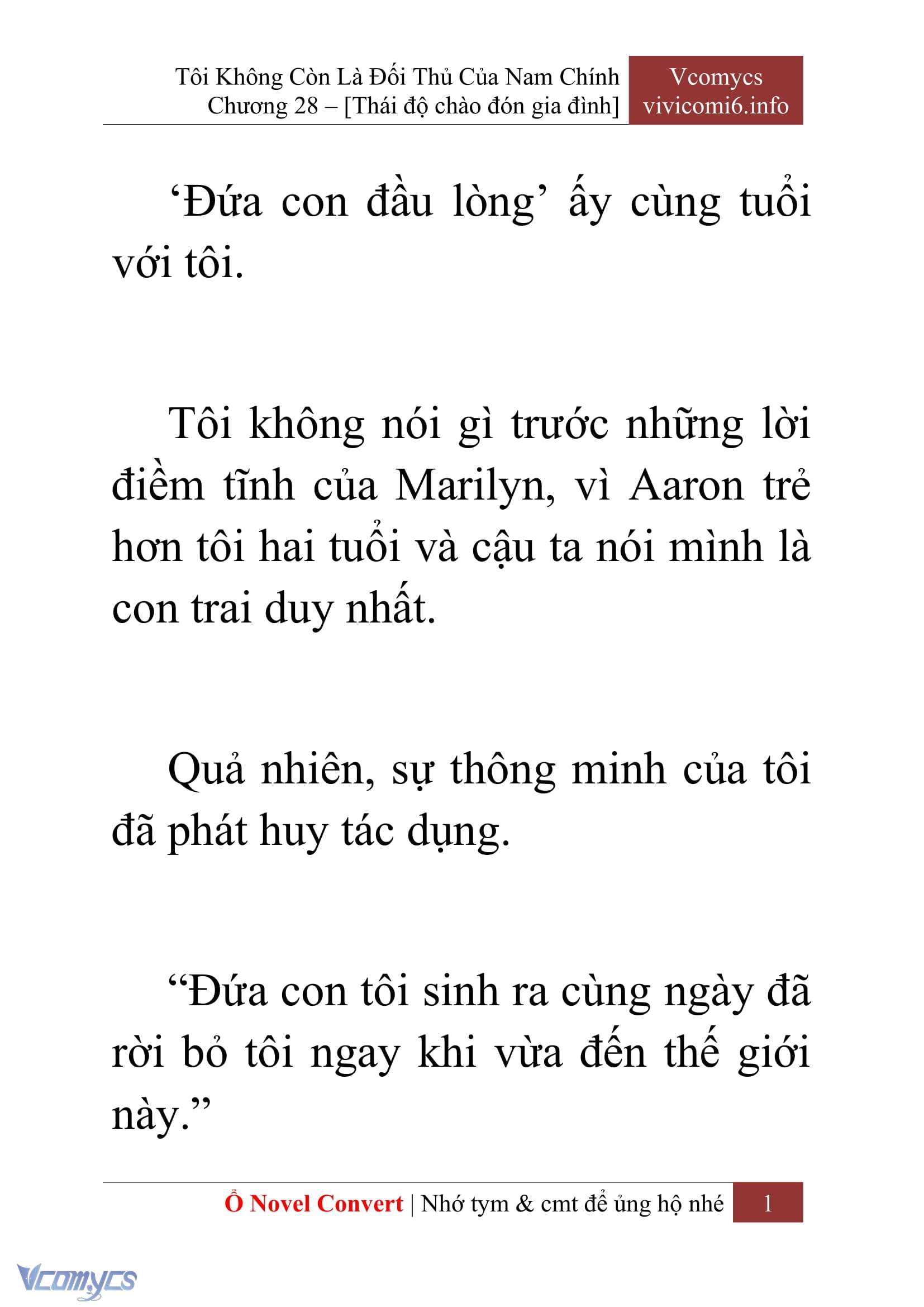 [Novel] Tôi Không Còn Là Đối Thủ Của Nam Chính Chap 28 - Trang 2