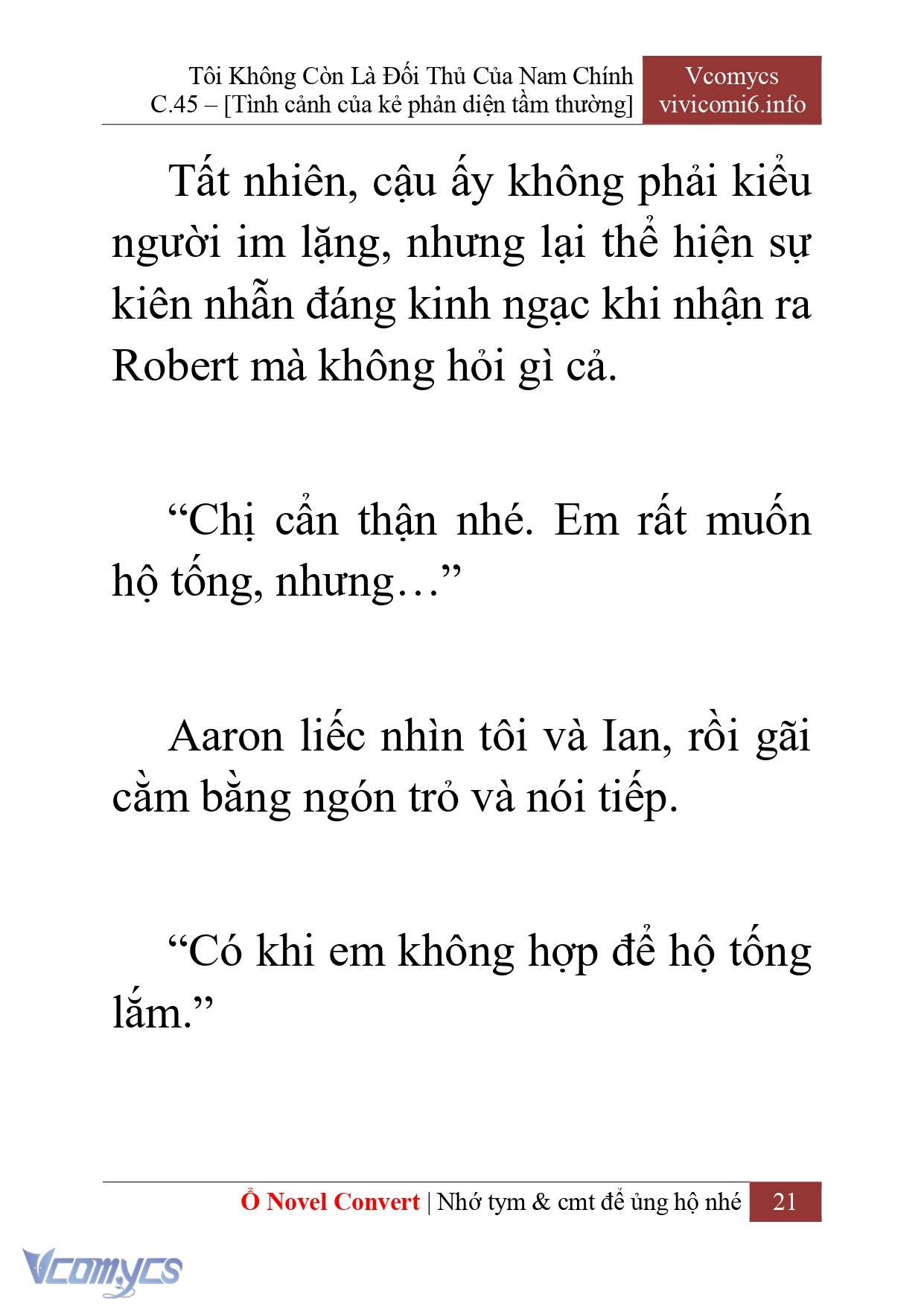 [Novel] Tôi Không Còn Là Đối Thủ Của Nam Chính Chap 45 - Trang 2