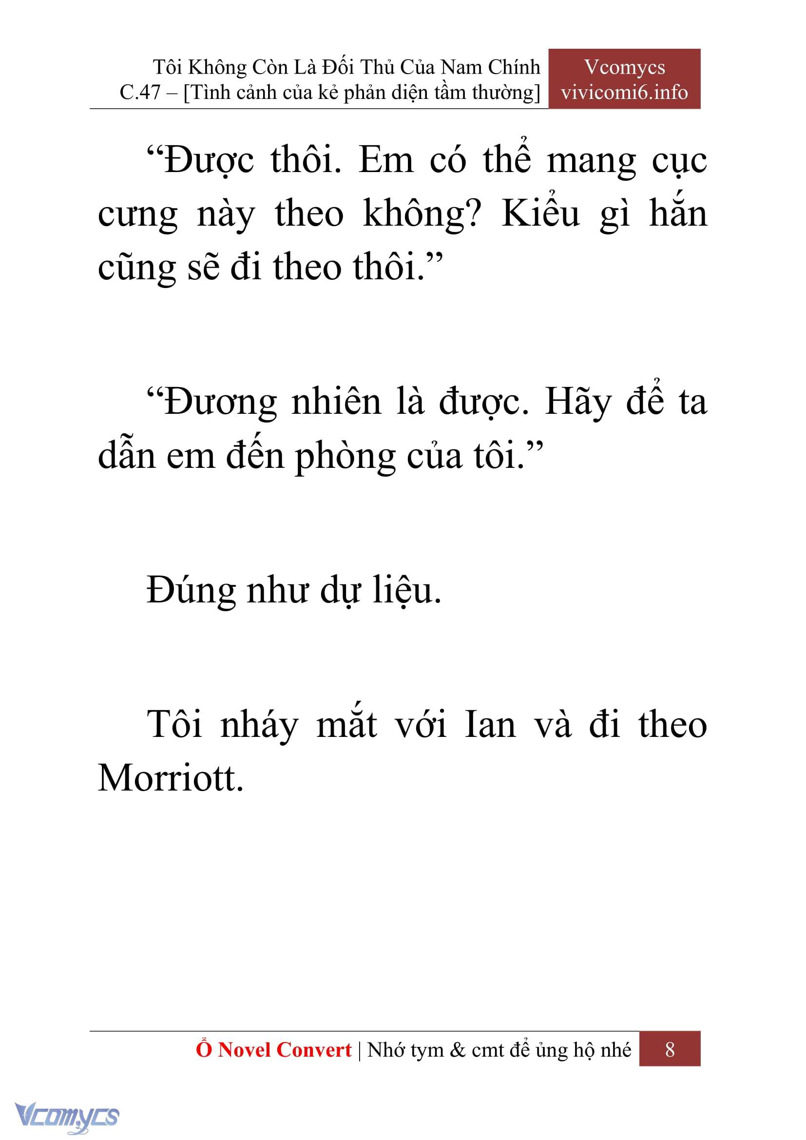 [Novel] Tôi Không Còn Là Đối Thủ Của Nam Chính Chap 47 - Trang 2