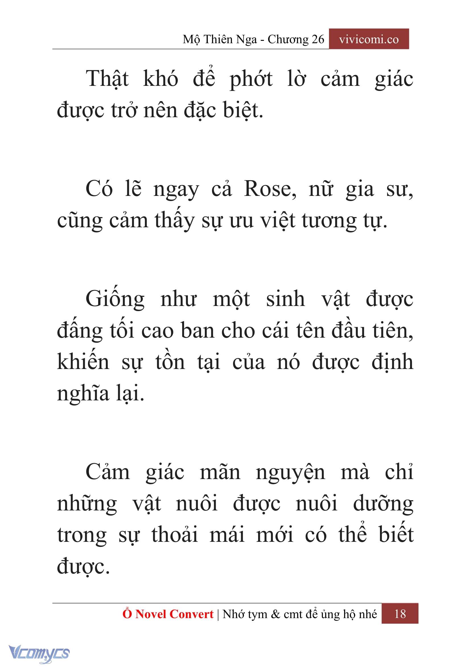[Novel] Mộ Thiên Nga Chap 26 - Trang 2