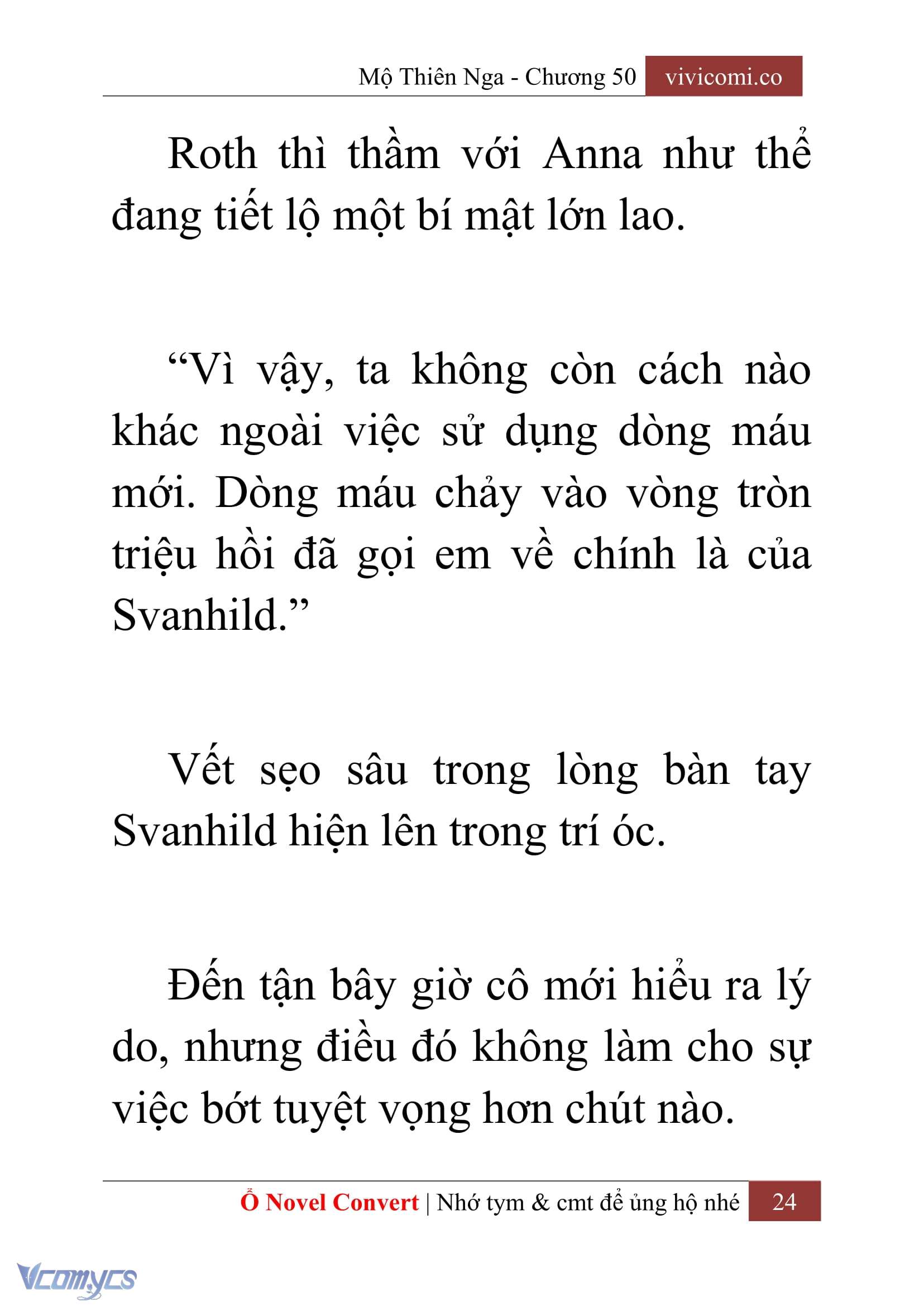 [Novel] Mộ Thiên Nga Chap 50 - Trang 2