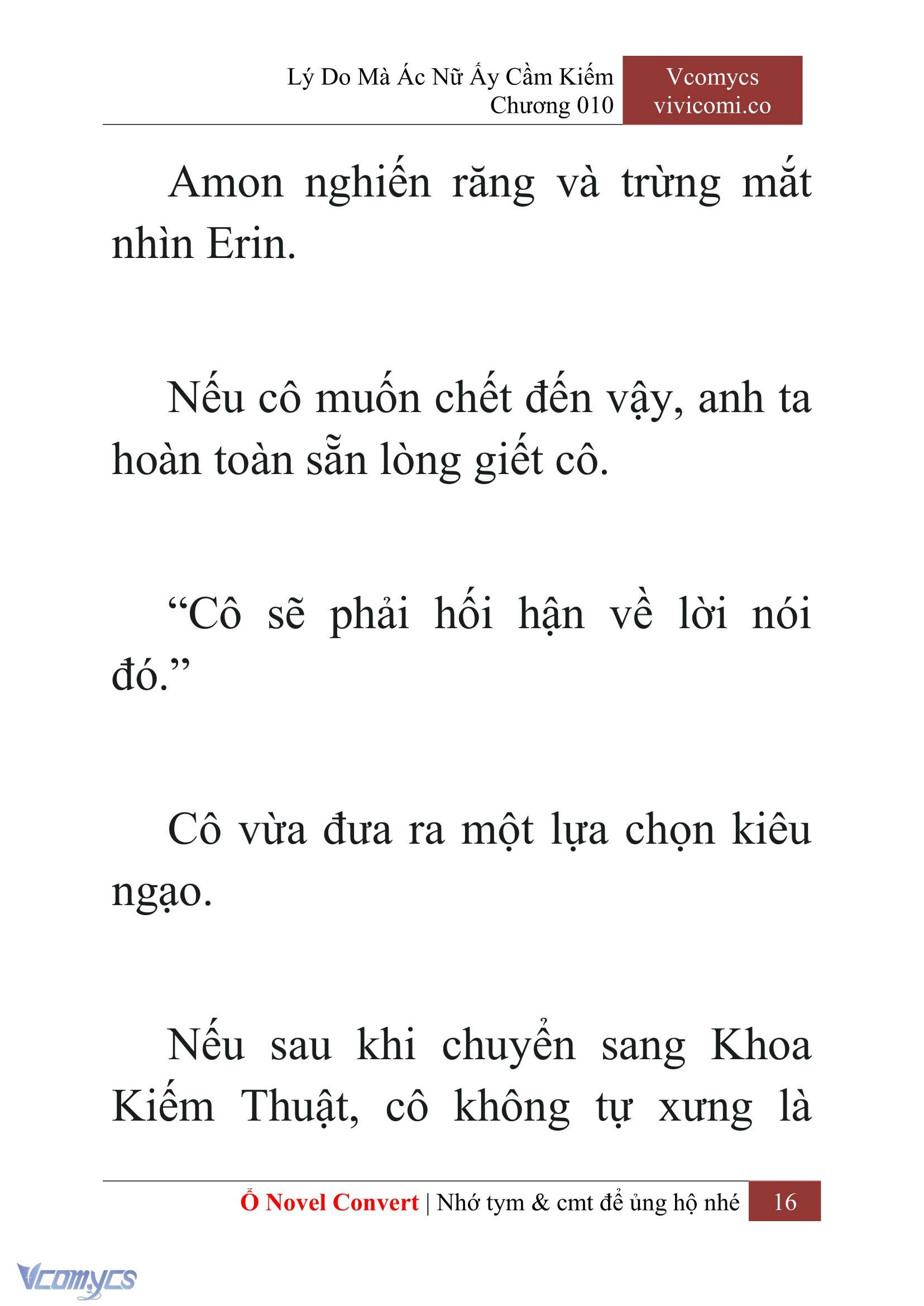 [Novel] Lý Do Mà Ác Nữ Ấy Cầm Kiếm Chap 10 - Trang 2