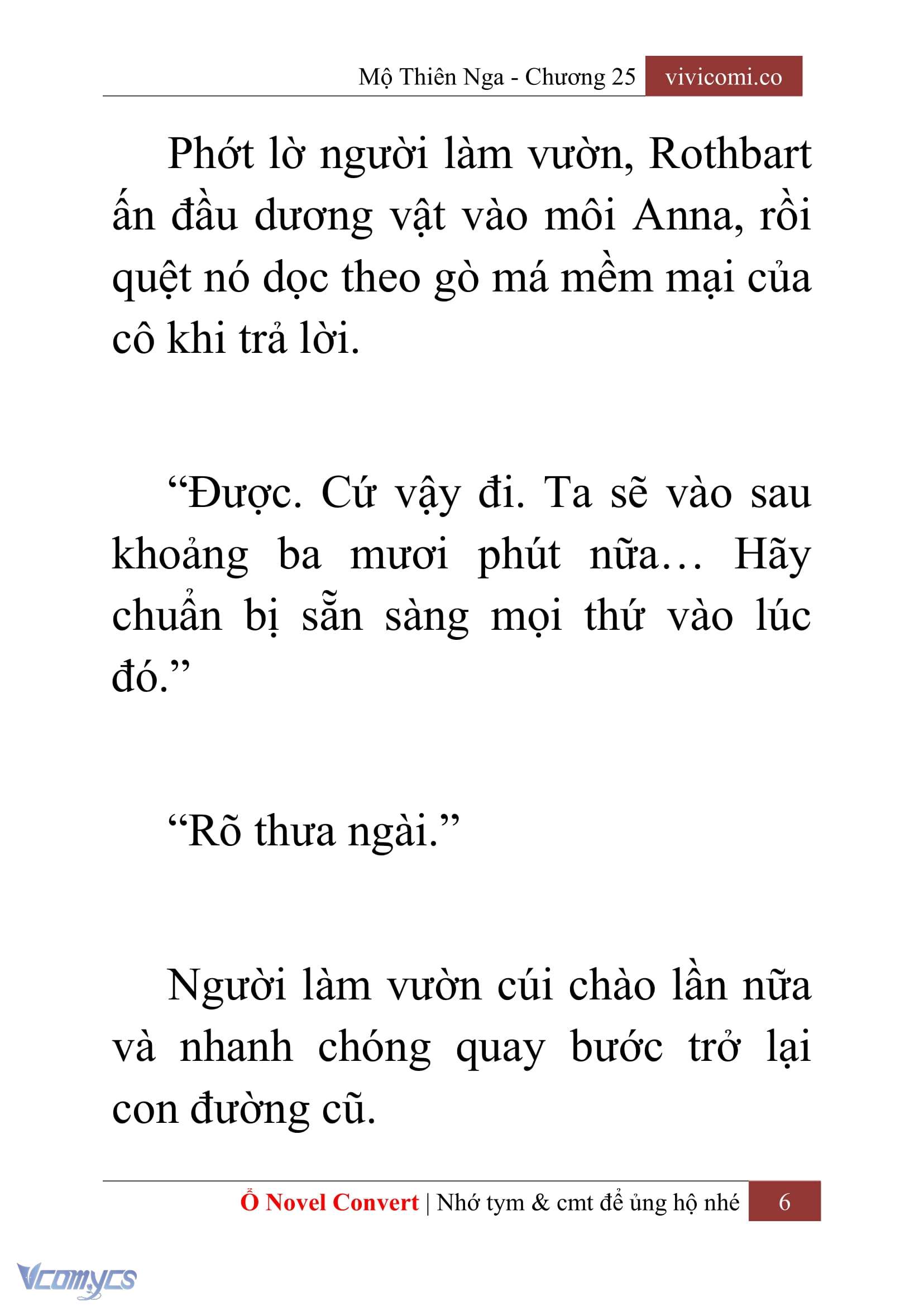 [Novel] Mộ Thiên Nga Chap 25 - Trang 2