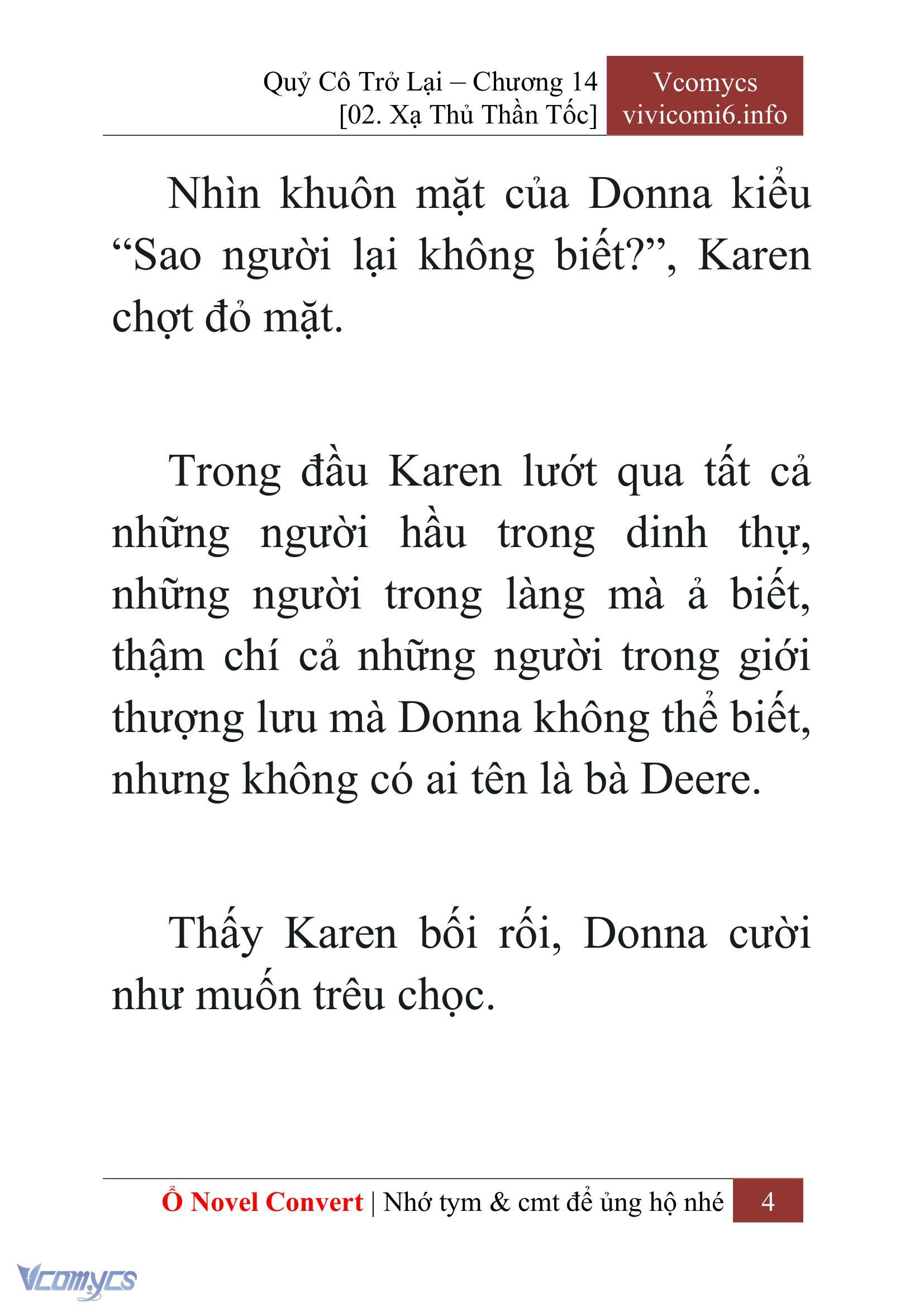 [Novel] Quý Cô Trở Lại Chap 14 - Trang 2