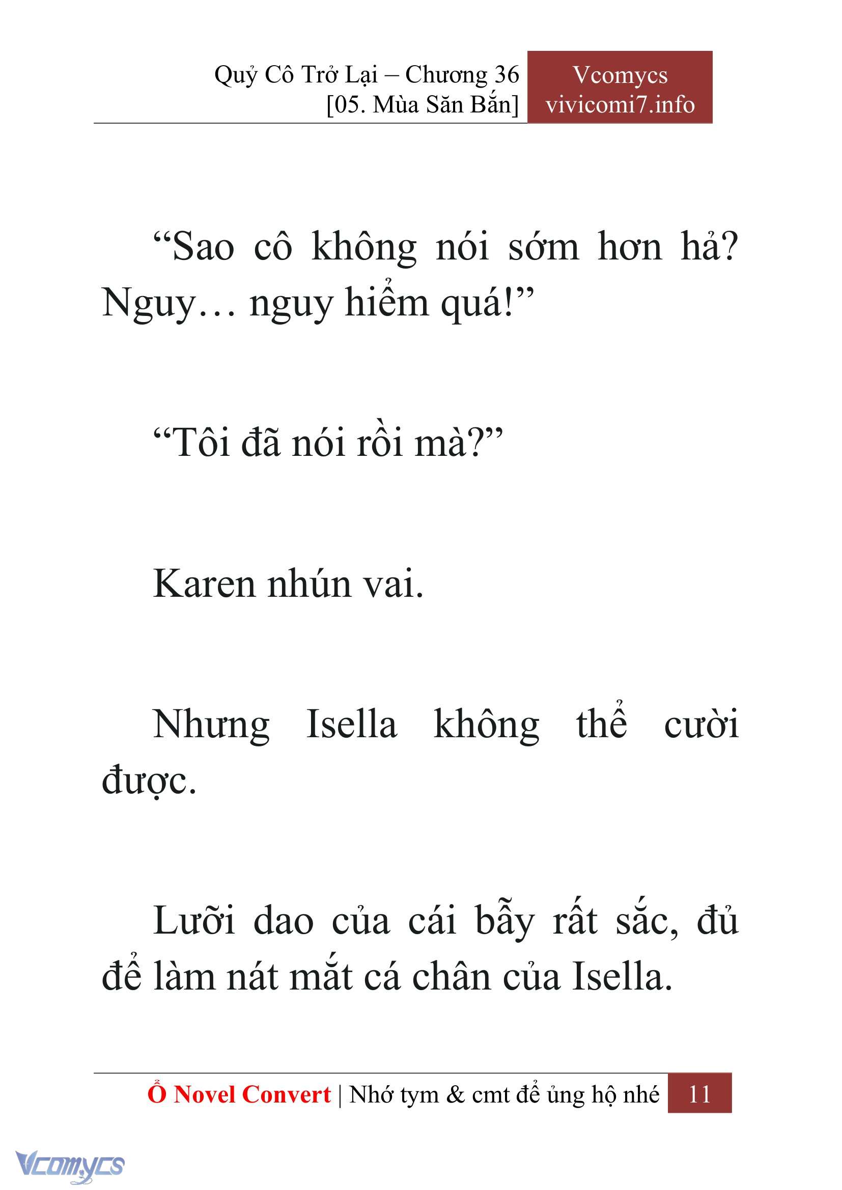 [Novel] Quý Cô Trở Lại Chap 36 - Trang 2