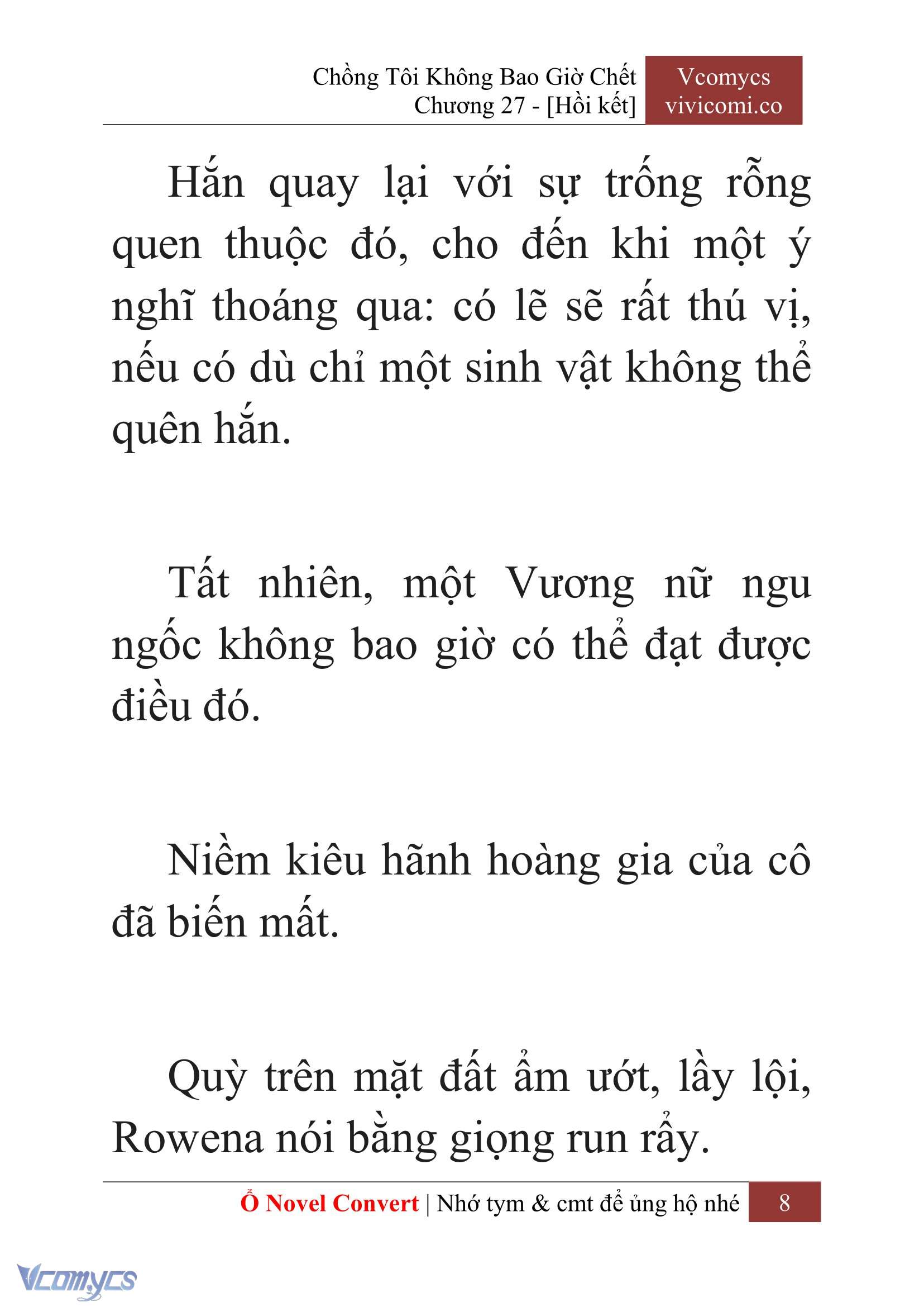 [Novel] Chồng Tôi Không Bao Giờ Chết Chap 27 - Trang 2