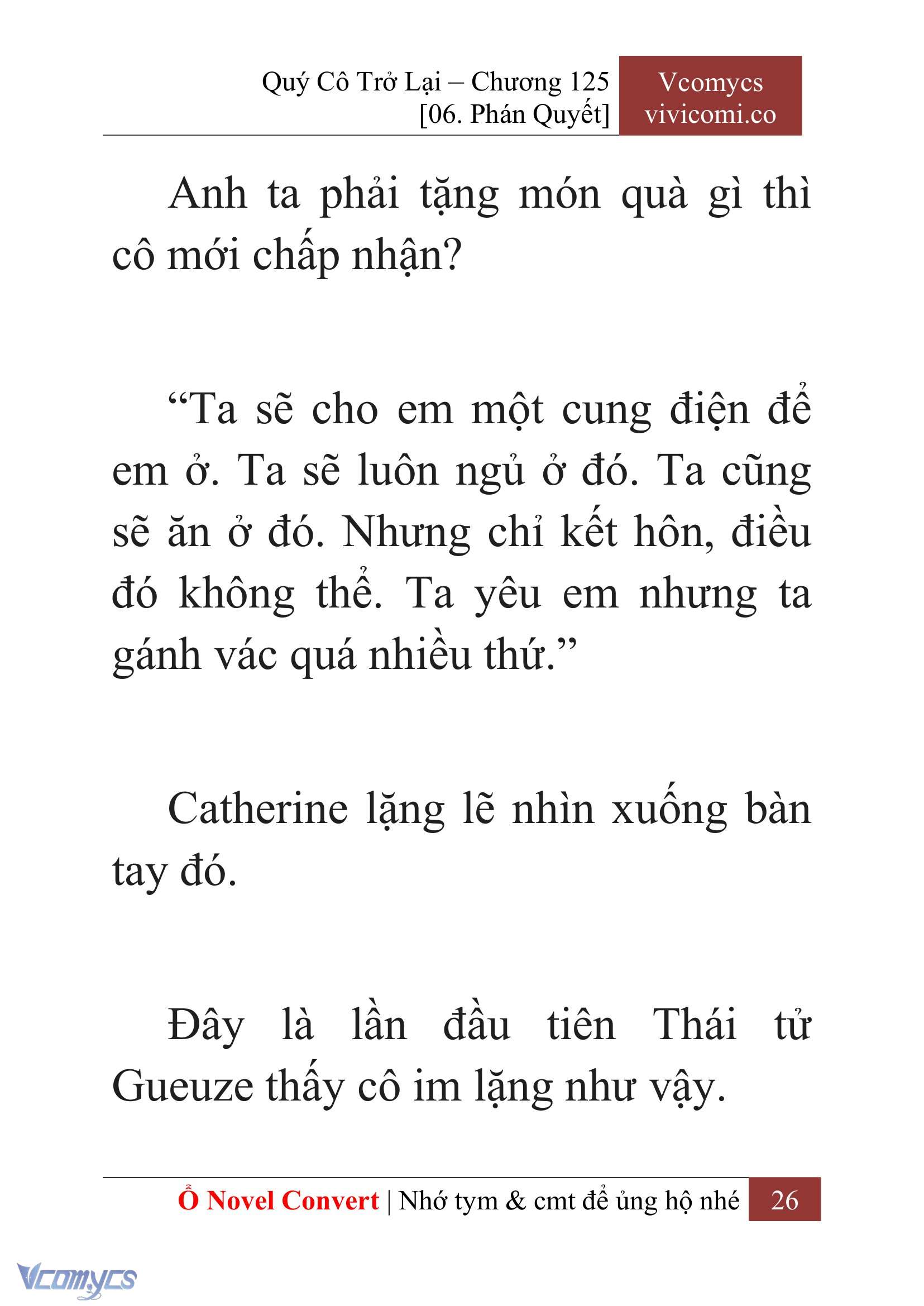 [Novel] Quý Cô Trở Lại Chap 125 - Next Chap 126