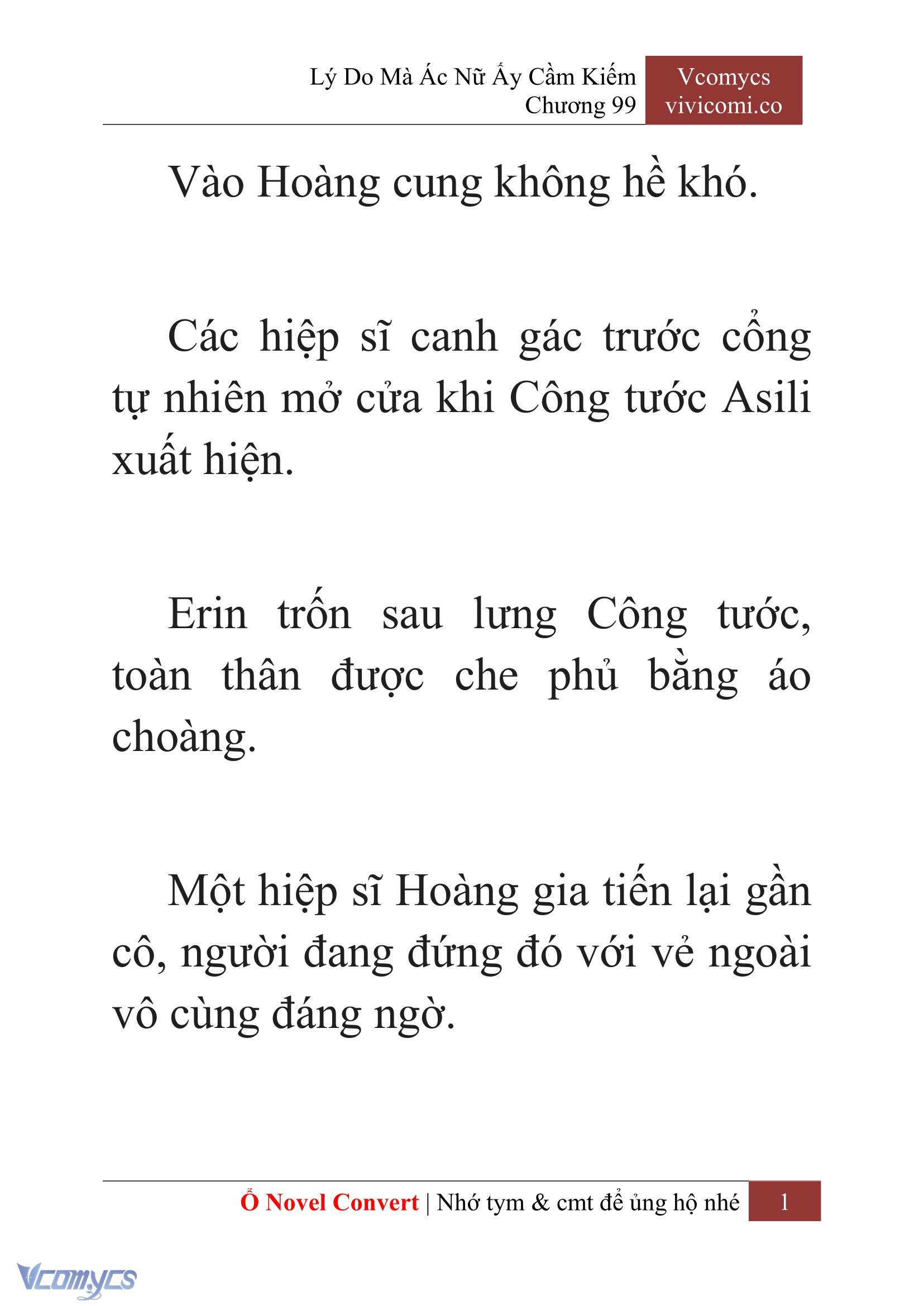 [Novel] Lý Do Mà Ác Nữ Ấy Cầm Kiếm Chap 99 - Trang 2