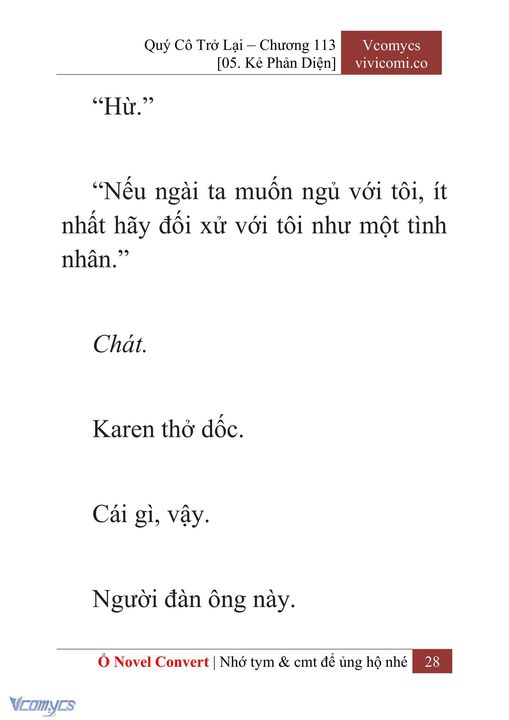 [Novel] Quý Cô Trở Lại Chap 113 - Trang 2