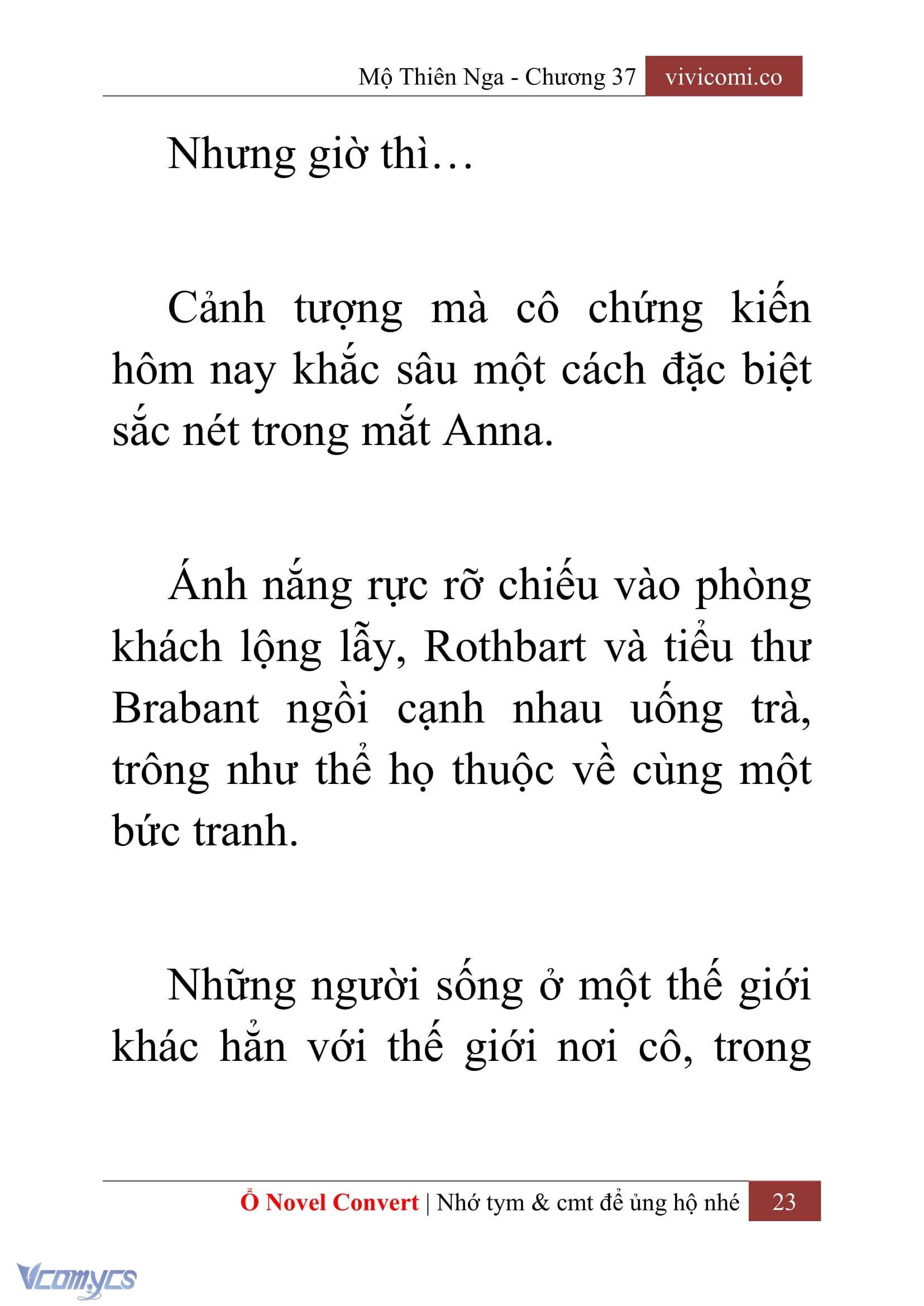 [Novel] Mộ Thiên Nga Chap 37 - Trang 2