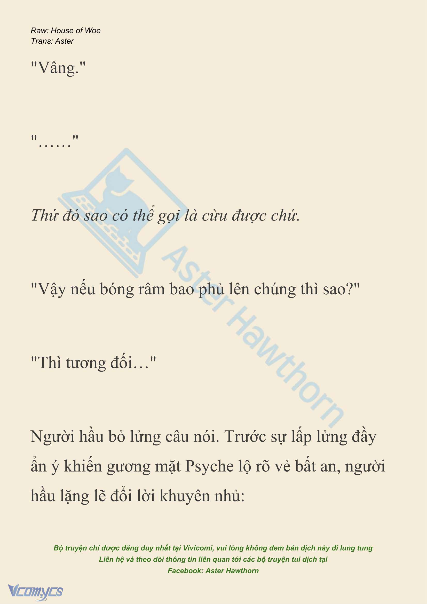 [NOVEL] Dành Cho Các Nữ Thần: Dành cho Psyche Chap 43 - Trang 2