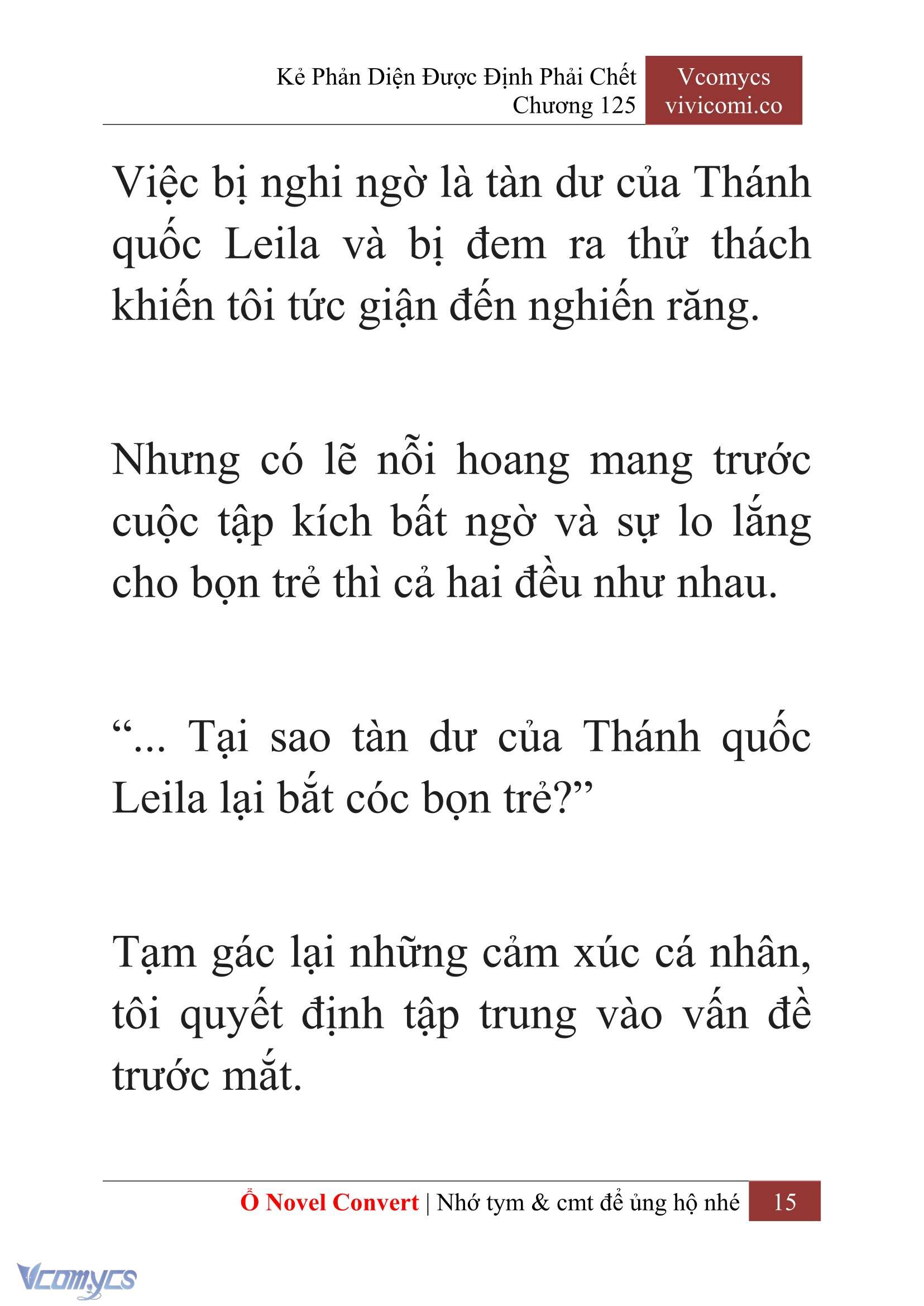 [Novel] Kẻ Phản Diện Được Định Phải Chết Chap 125 - Next Chap 126