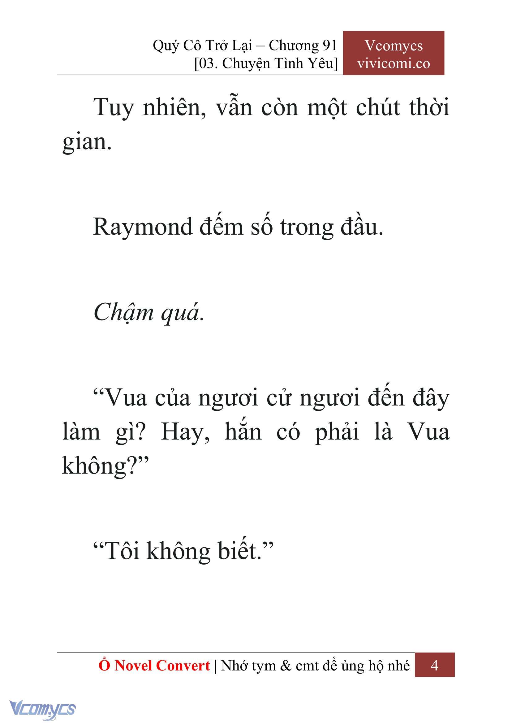 [Novel] Quý Cô Trở Lại Chap 91 - Trang 2