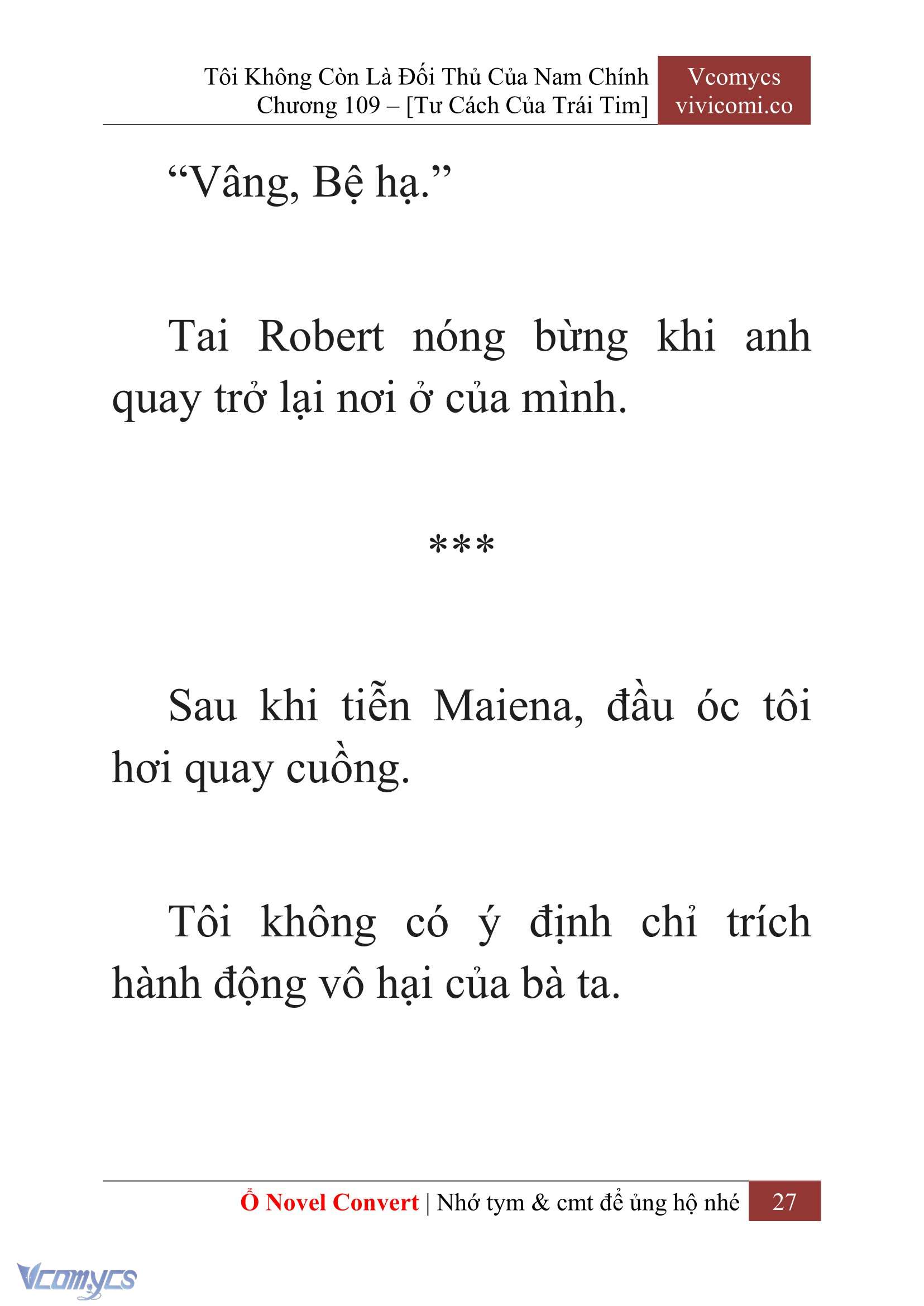 [Novel] Tôi Không Còn Là Đối Thủ Của Nam Chính Chap 109 - Trang 2