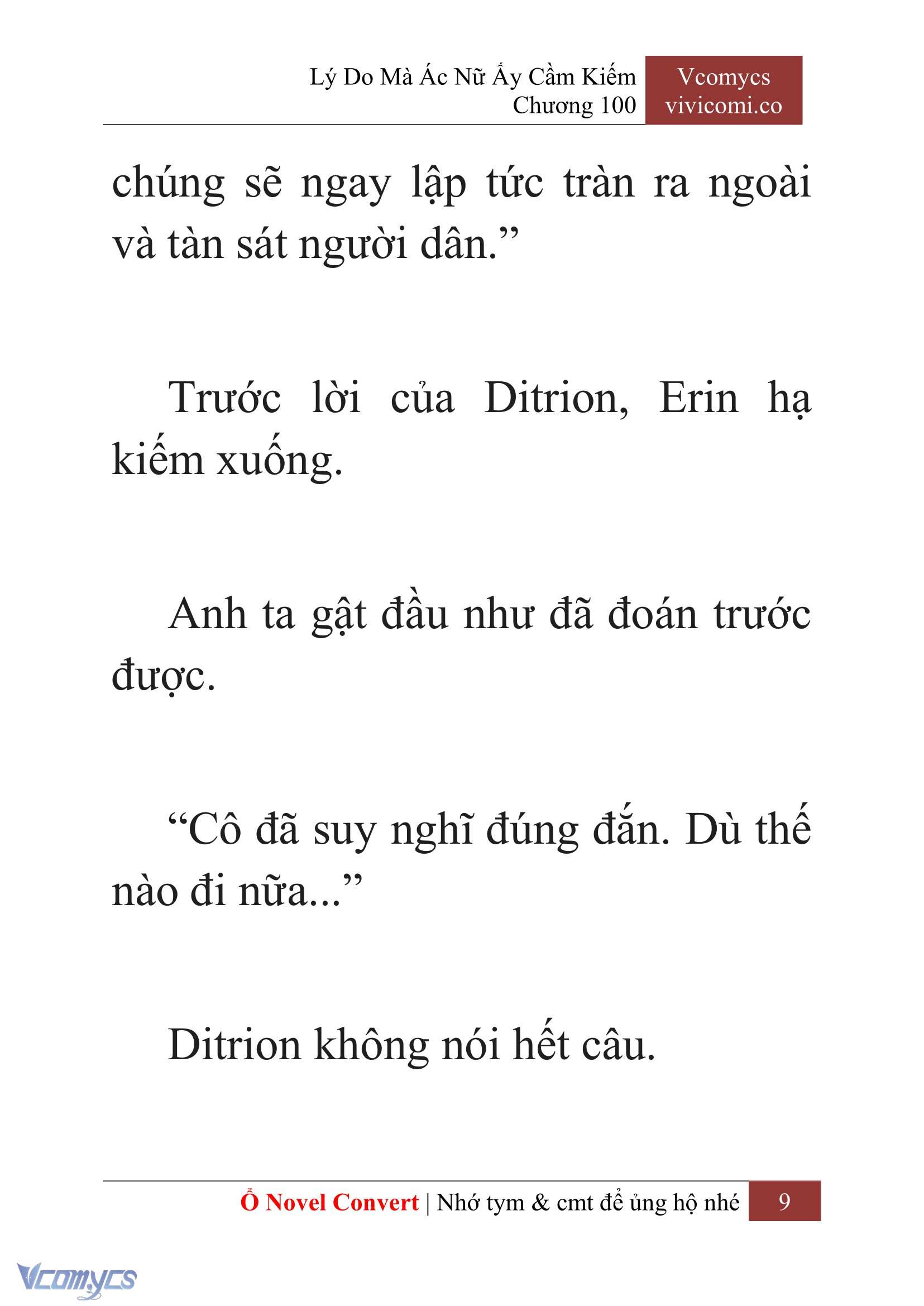 [Novel] Lý Do Mà Ác Nữ Ấy Cầm Kiếm Chap 100 - Trang 2